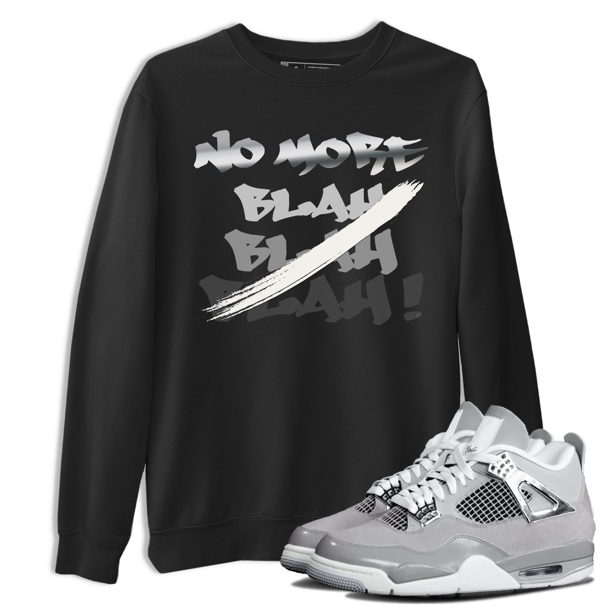AJ4 Frozen Moments shirt to match jordans No More Blah sneaker tees Crew Neck AJ4 Frozen Moments SNRT Sneaker Release Tees Unisex Casual Shirts Black 1 T-Shirt