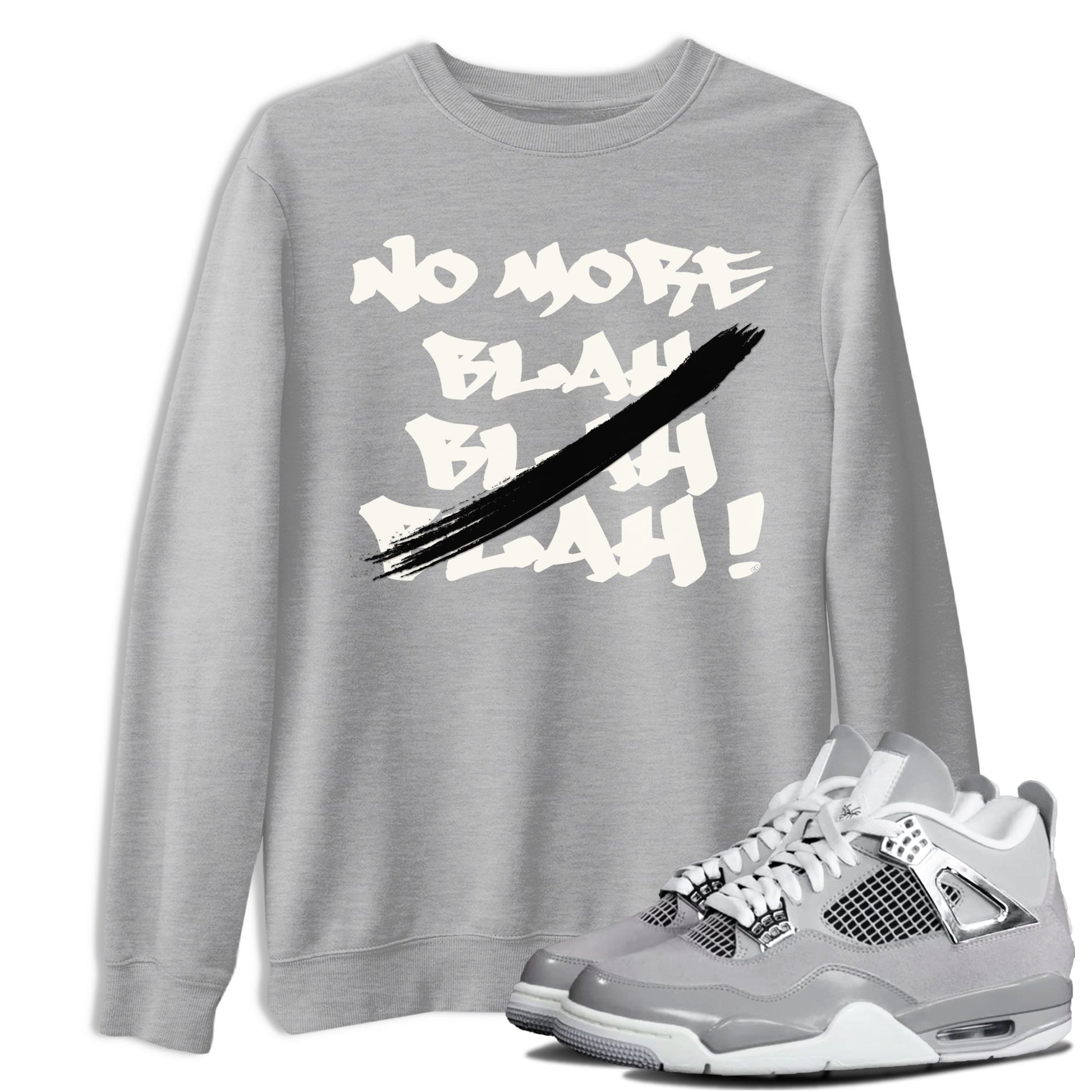 AJ4 Frozen Moments shirt to match jordans No More Blah sneaker tees Crew Neck AJ4 Frozen Moments SNRT Sneaker Release Tees Unisex Casual Shirts Heather Grey 1 T-Shirt