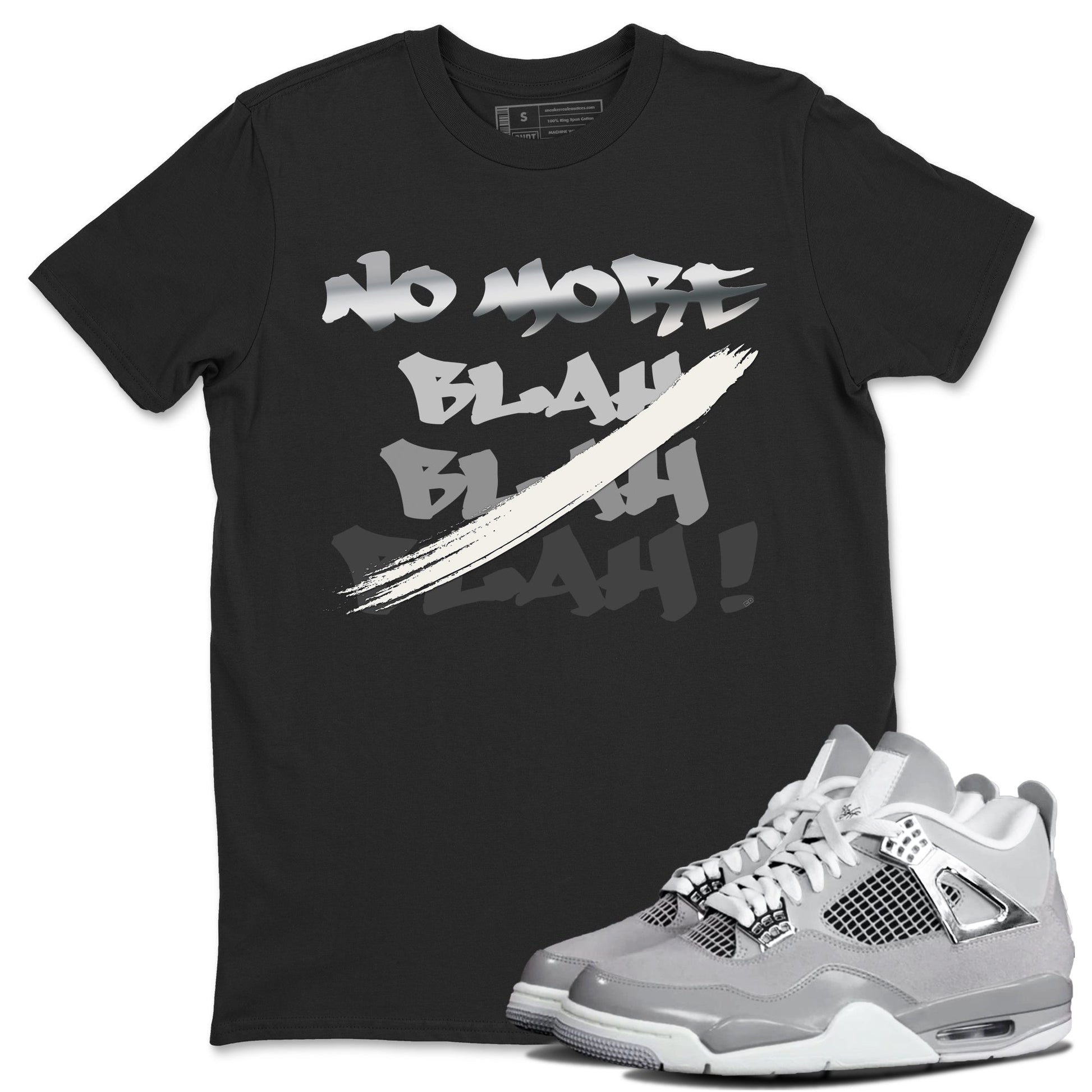 AJ4 Frozen Moments shirt to match jordans No More Blah sneaker tees Crew Neck AJ4 Frozen Moments SNRT Sneaker Release Tees Unisex Casual Shirts Black 1 T-Shirt