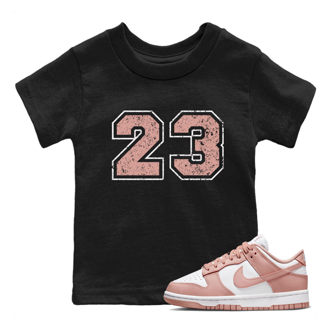 Dunk Low WMNS Rose Whisper shirt to match jordans Number 23 sneaker tees Dunk Rose Whisper SNRT Sneaker Release Tees Baby Toddler Kids Black 1 T-Shirt