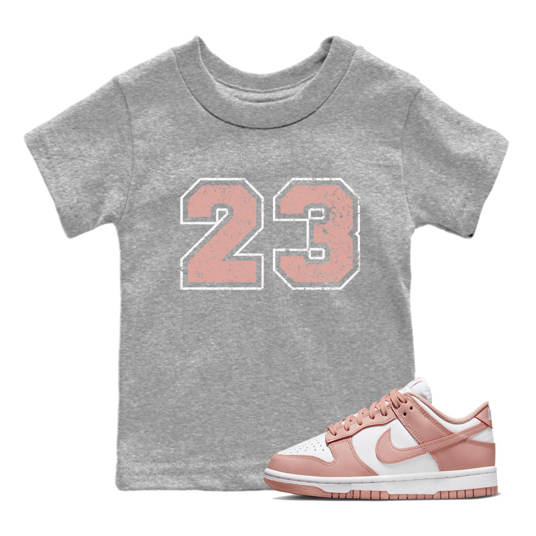 Dunk Low WMNS Rose Whisper shirt to match jordans Number 23 sneaker tees Dunk Rose Whisper SNRT Sneaker Release Tees Baby Toddler Kids Heather Grey 1 T-Shirt