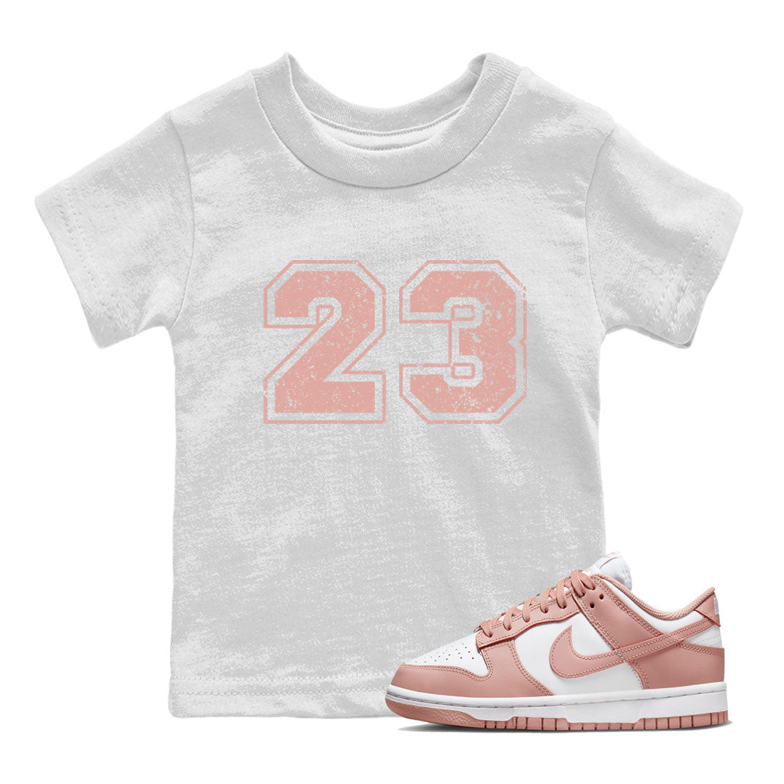Dunk Low WMNS Rose Whisper shirt to match jordans Number 23 sneaker tees Dunk Rose Whisper SNRT Sneaker Release Tees Baby Toddler Kids White 1 T-Shirt