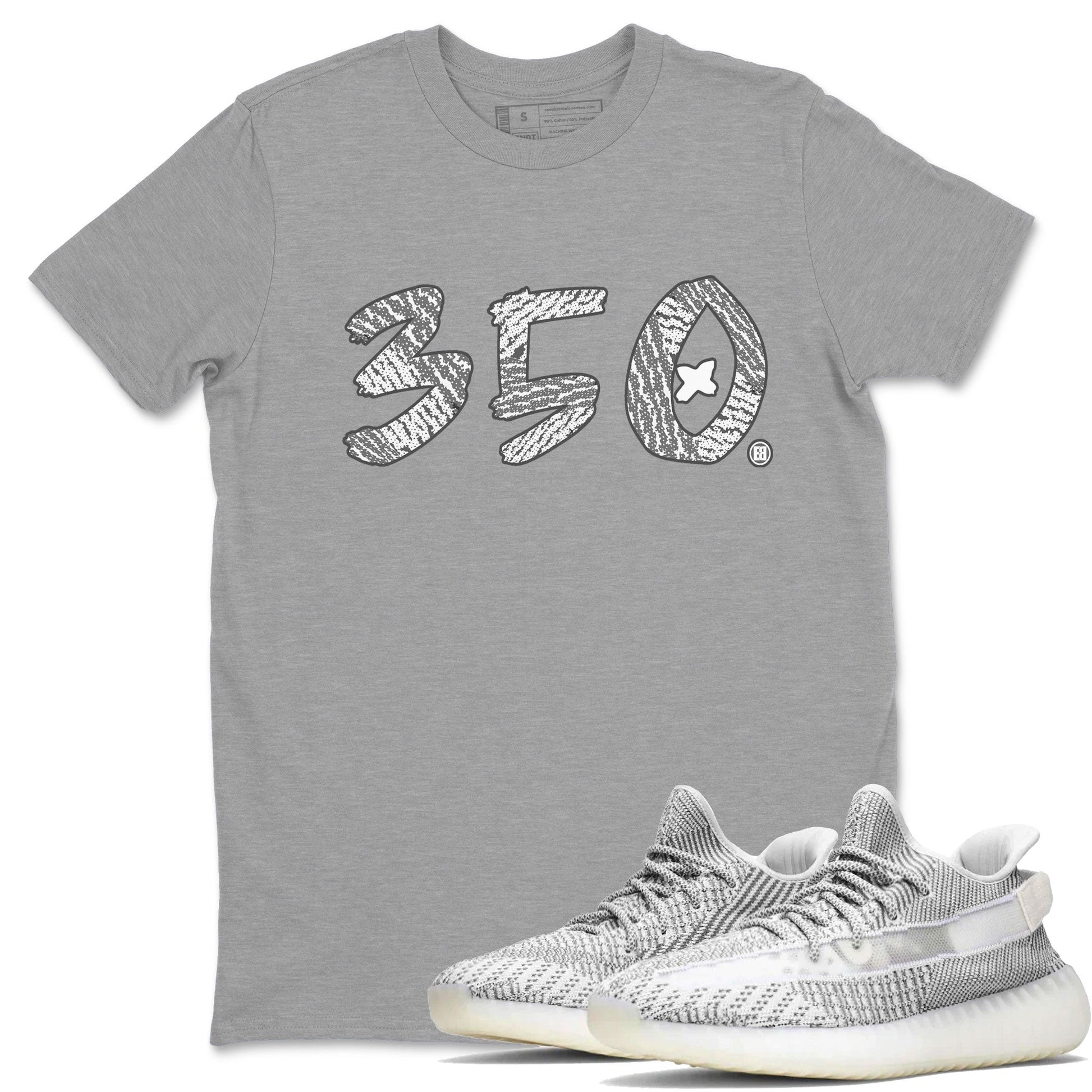 Yeezy Boost 350 Static shirt to match jordans Number 350 sneaker tees Yeezy 350 Static SNRT Sneaker Tees Sneaker Matching Clothing Brand Unisex Sneaker Tee Heather Grey 1 T-Shirt