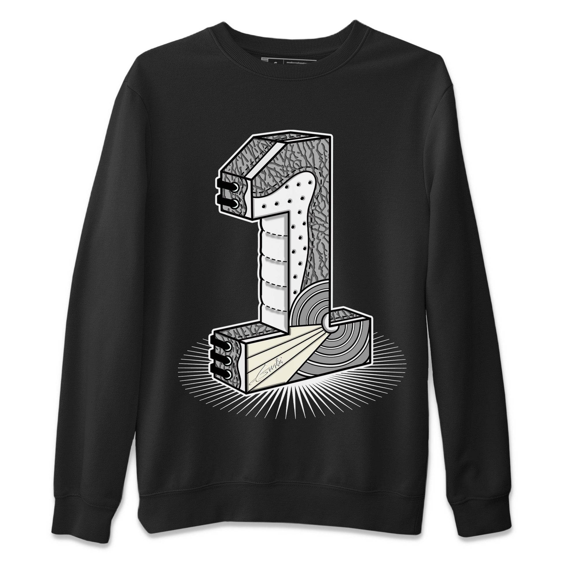 Jordan 1 White Cement Sneaker Match Tees Number Statue Sneaker Tees Jordan 1 White Cement Sneaker Release Tees Unisex Shirts