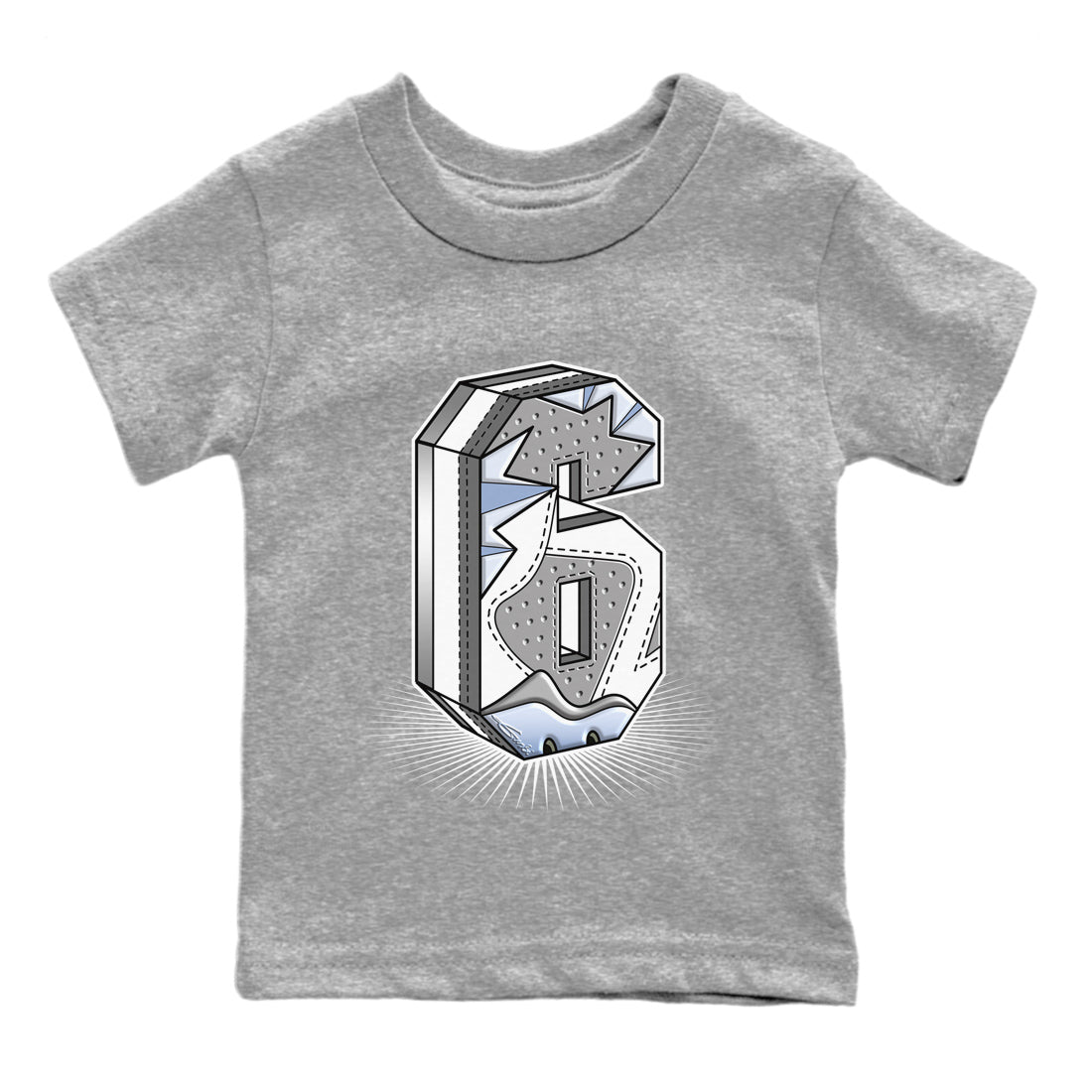 Jordan 6 Cool Grey Sneaker Match Tees Number Statue Sneaker Tees Jordan 6 Cool Grey Sneaker Release Tees Kids Shirts