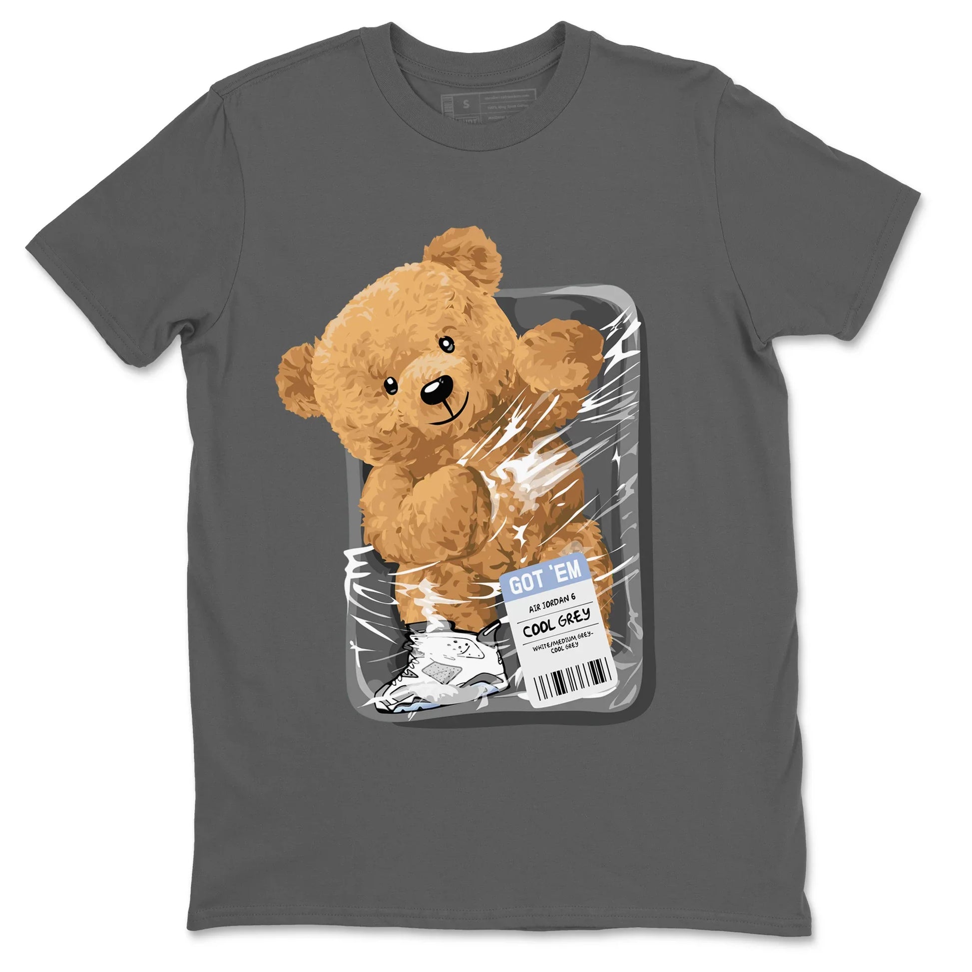 Jordan 6 Cool Grey Sneaker Match Tees Packaged Bear Sneaker Tees Jordan 6 Cool Grey Sneaker Release Tees Unisex Shirts