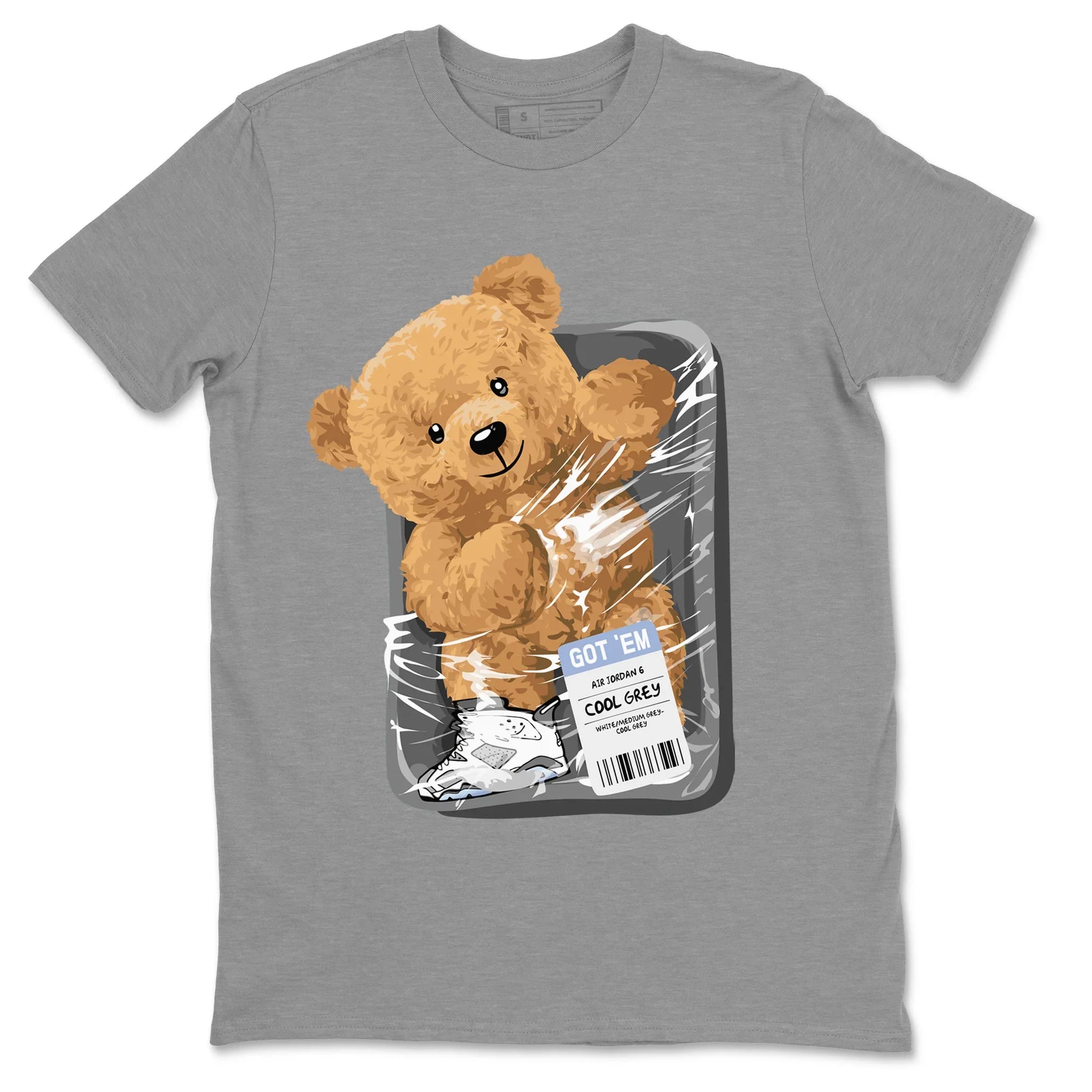 Jordan 6 Cool Grey Sneaker Match Tees Packaged Bear Sneaker Tees Jordan 6 Cool Grey Sneaker Release Tees Unisex Shirts