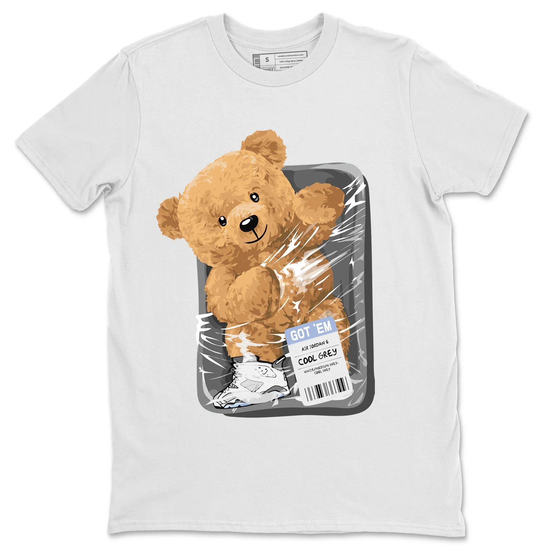 Jordan 6 Cool Grey Sneaker Match Tees Packaged Bear Sneaker Tees Jordan 6 Cool Grey Sneaker Release Tees Unisex Shirts