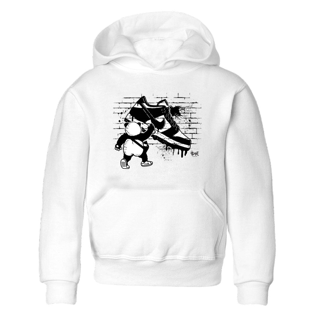 Dunk Panda shirt to match jordans Panda Artist sneaker tees Dunk Low Panda Black White SNRT Sneaker Release tees baby toddler White 2 cotton Shirt