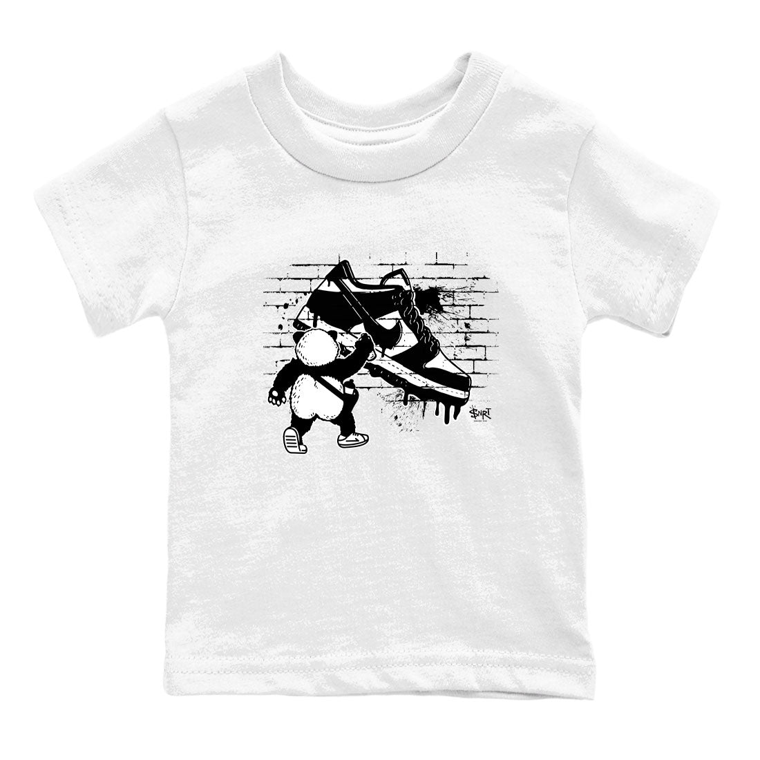 Dunk Panda shirt to match jordans Panda Artist sneaker tees Dunk Low Panda Black White SNRT Sneaker Release tees baby toddler White 2 cotton Shirt