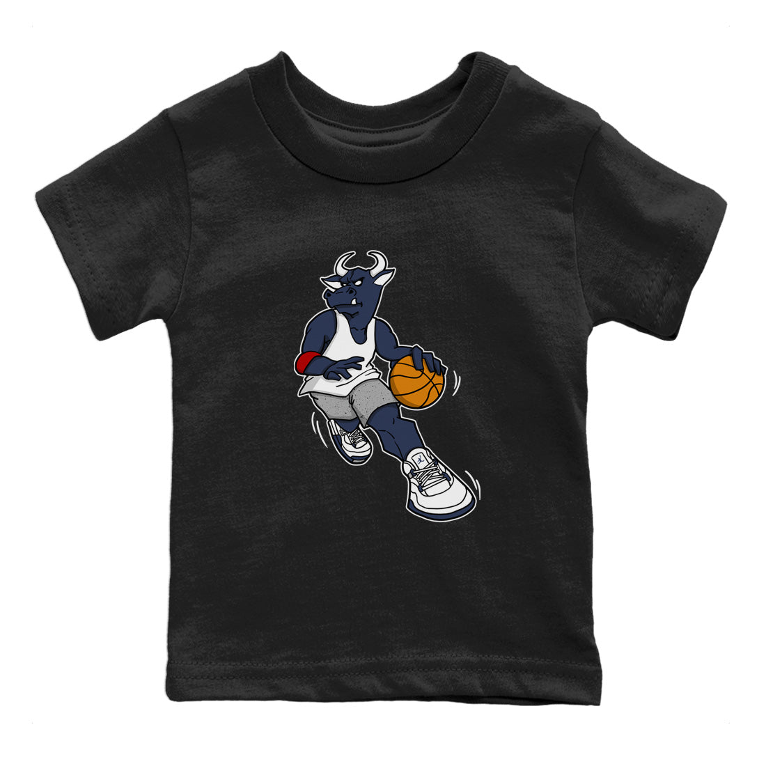 Jordan 4 Midnight Navy Sneaker Match Tees Player Bull Sneaker Tees Jordan 4 Midnight Navy Sneaker Release Tees Kids Shirts