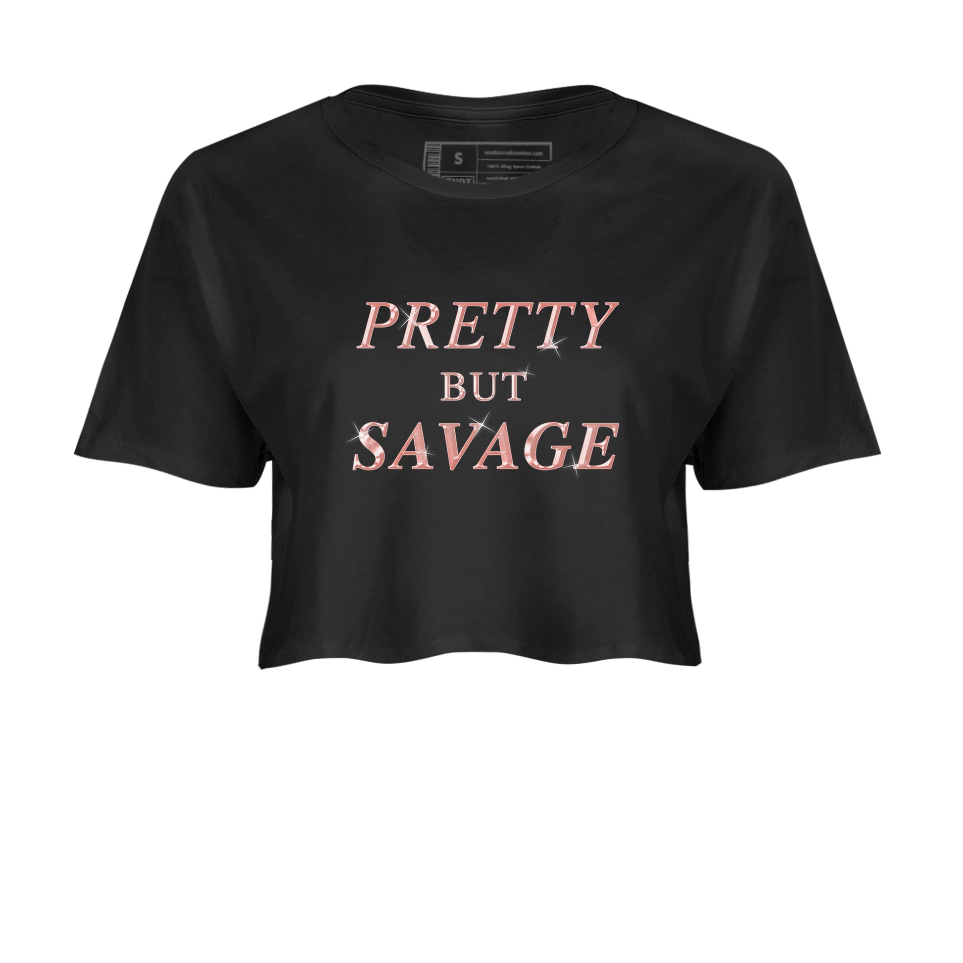 Dunk Rose Whisper shirt to match jordans Pretty But Savage sneaker tees Nike Dunk LowRose Whisper SNRT Sneaker Release Tees Black 2 Crop T-Shirt