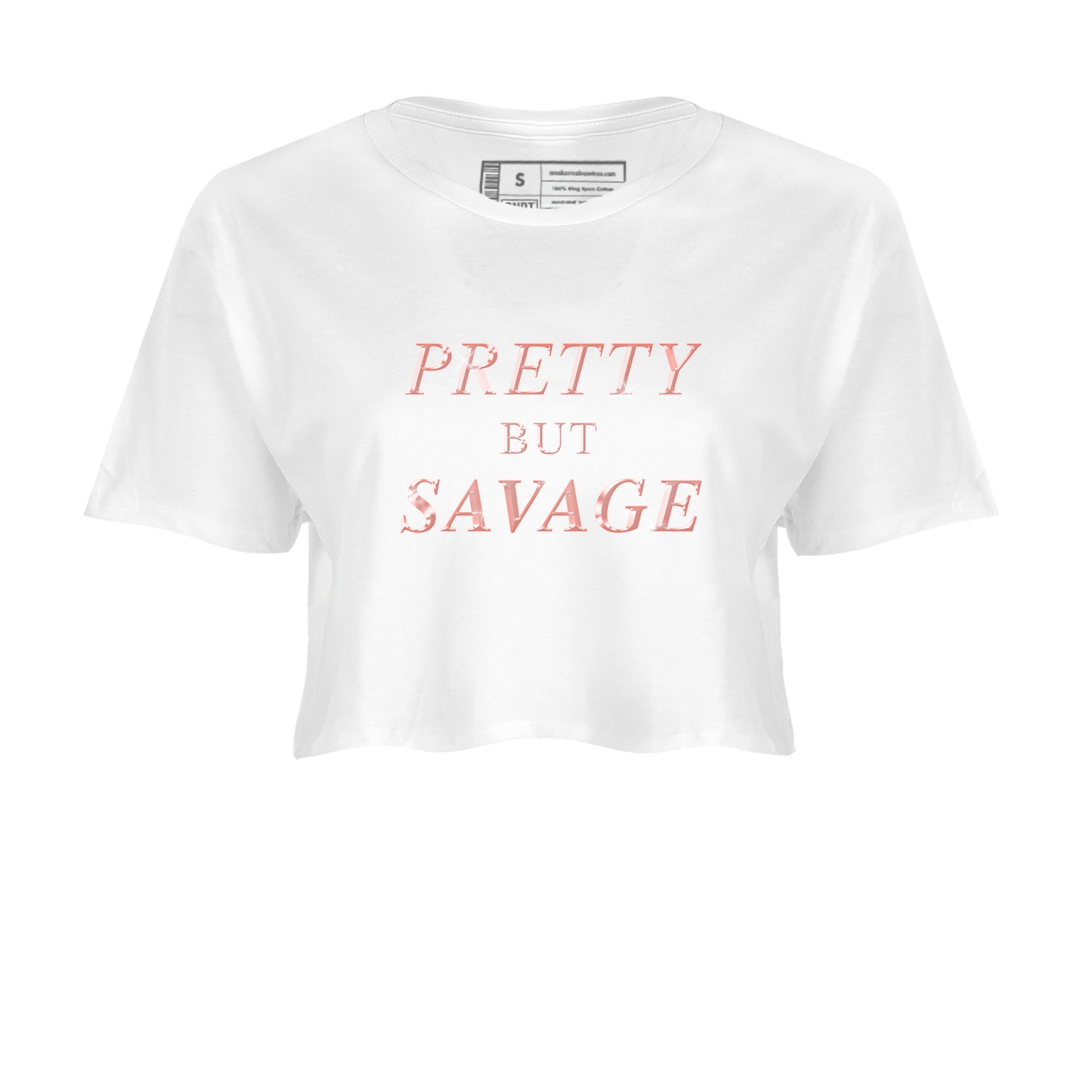 Dunk Rose Whisper shirt to match jordans Pretty But Savage sneaker tees Nike Dunk LowRose Whisper SNRT Sneaker Release Tees White 2 Crop T-Shirt