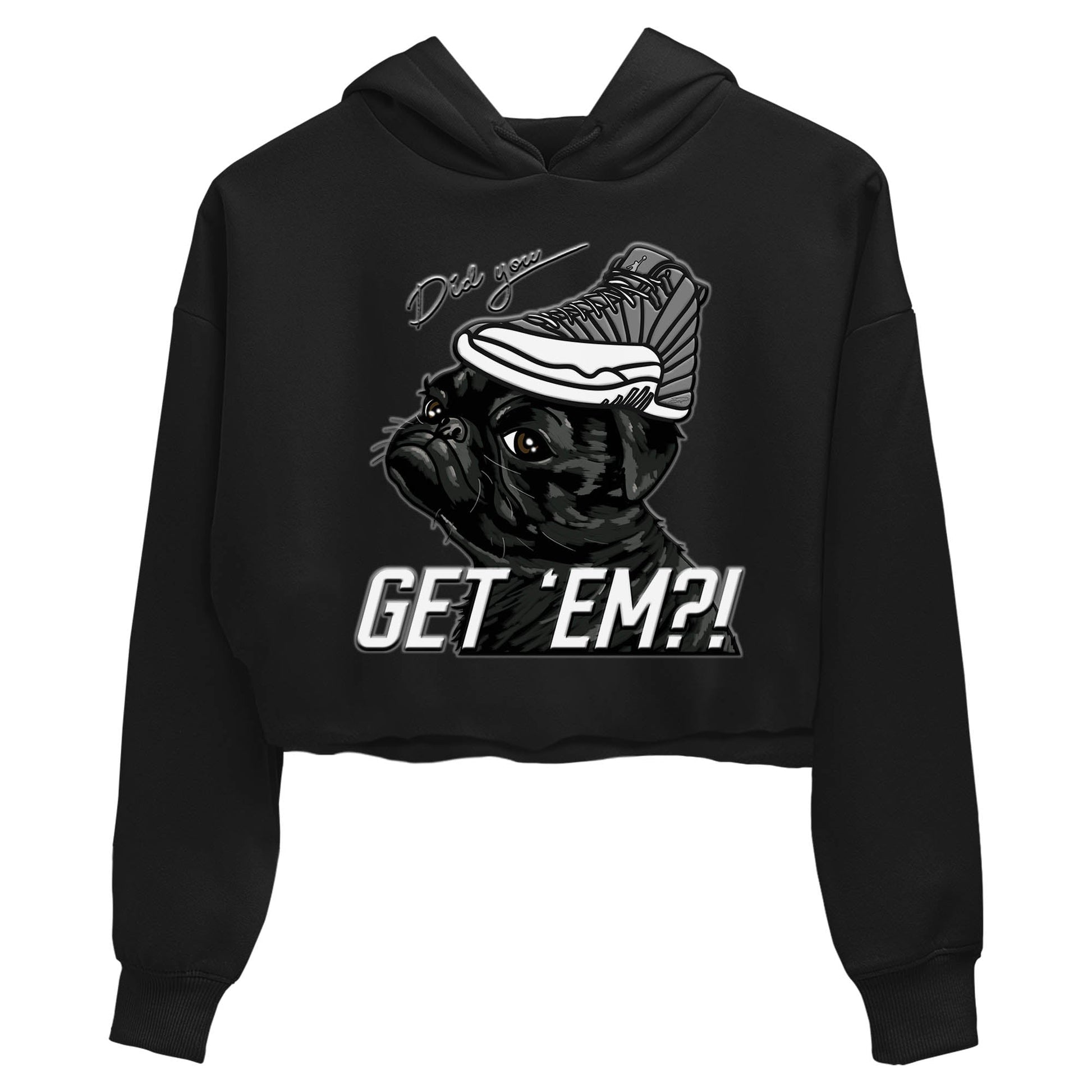 Jordan 12 Stealth Sneaker Match Tees Pug Get Em Sneaker Tees Jordan 12 Stealth Sneaker Release Tees Women's Shirts
