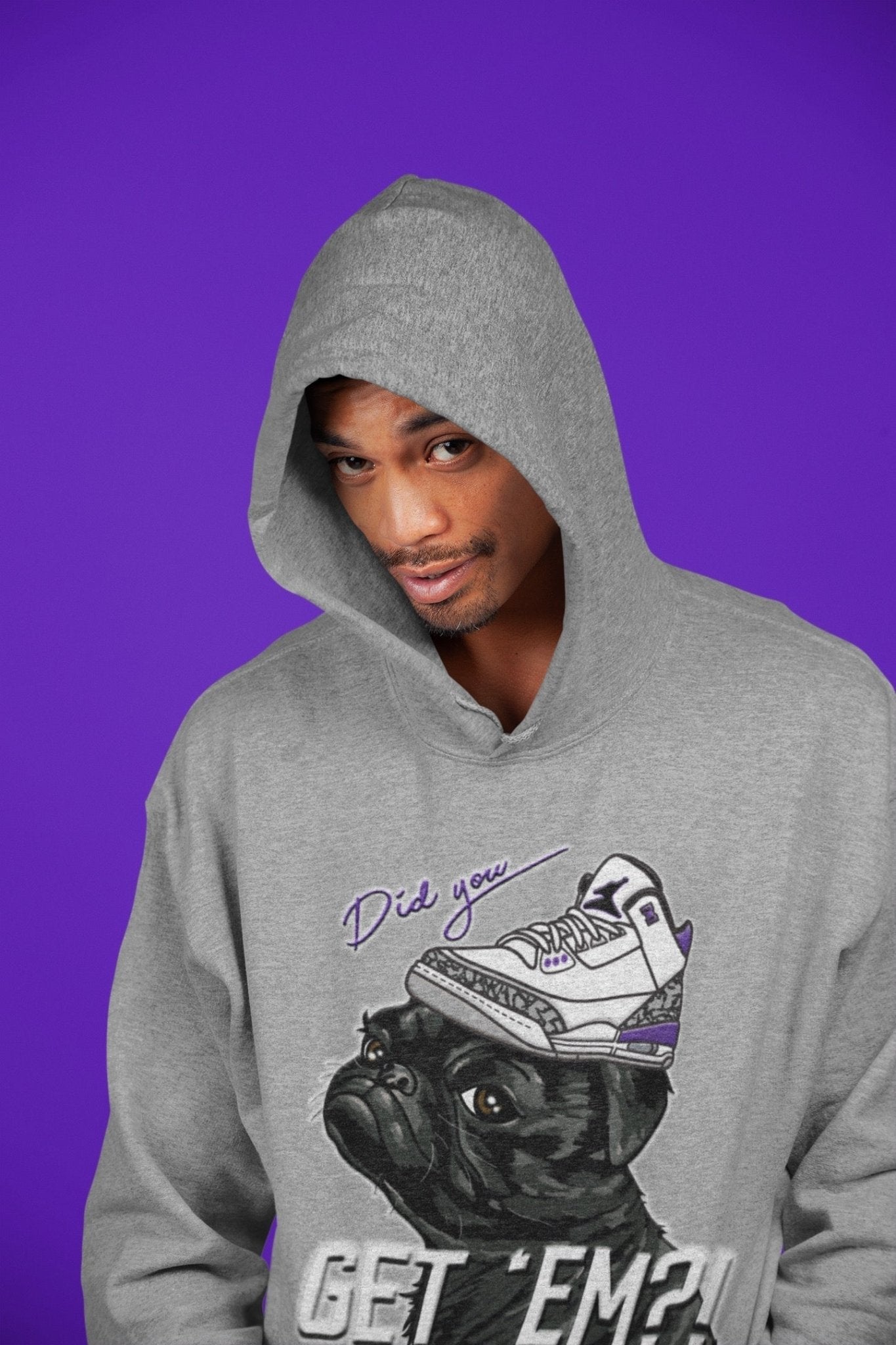 Jordan 3 Dark Iris Sneaker Match Tees Pug Get Em Sneaker Tees Jordan 3 Dark Iris Sneaker Release Tees Unisex Shirts