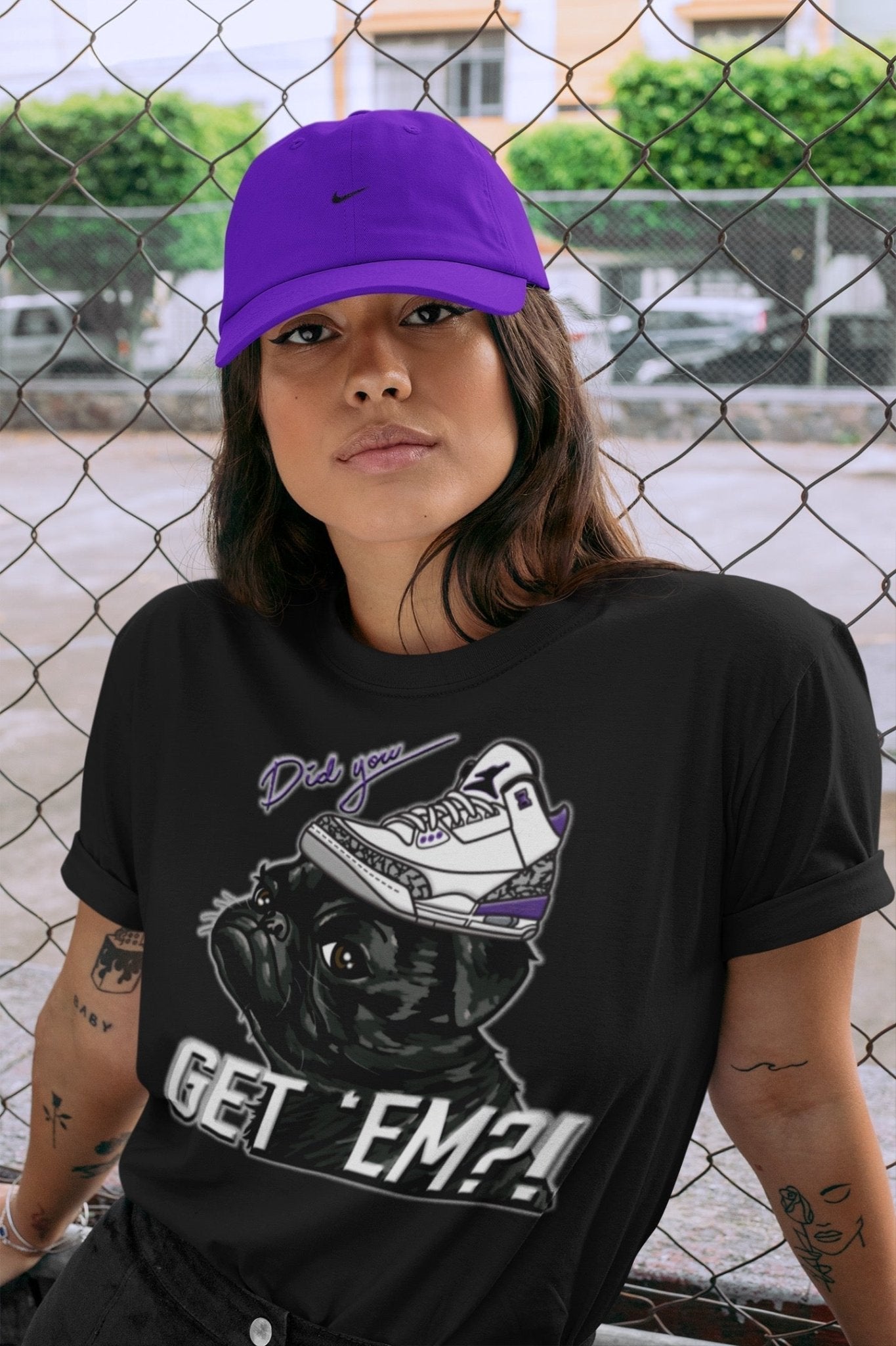 Jordan 3 Dark Iris Sneaker Match Tees Pug Get Em Sneaker Tees Jordan 3 Dark Iris Sneaker Release Tees Unisex Shirts