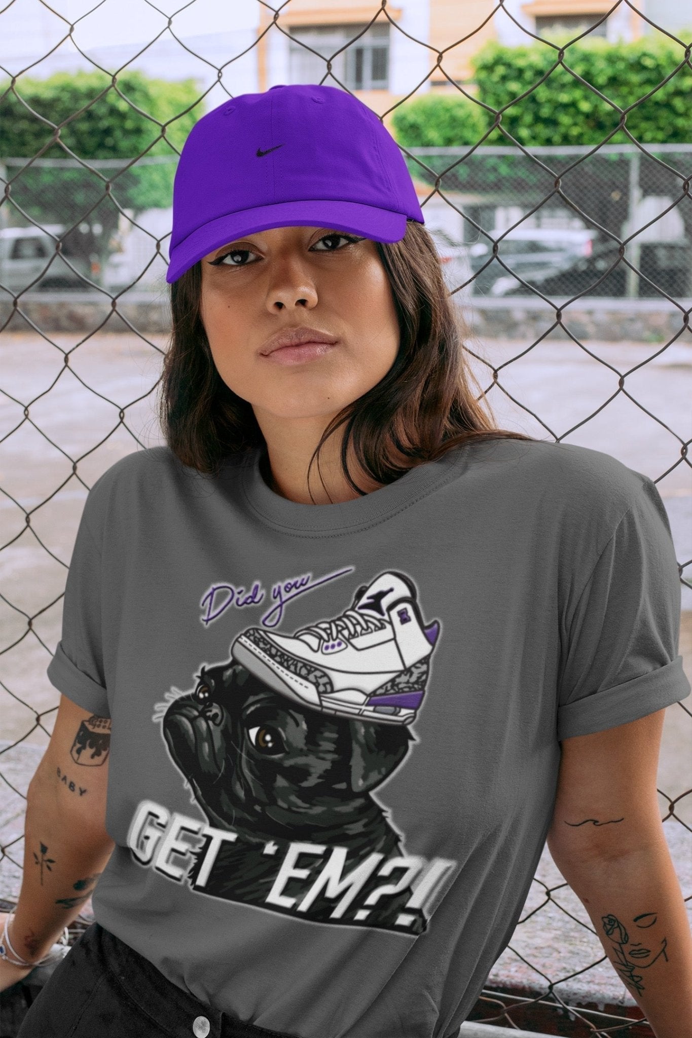 Jordan 3 Dark Iris Sneaker Match Tees Pug Get Em Sneaker Tees Jordan 3 Dark Iris Sneaker Release Tees Unisex Shirts
