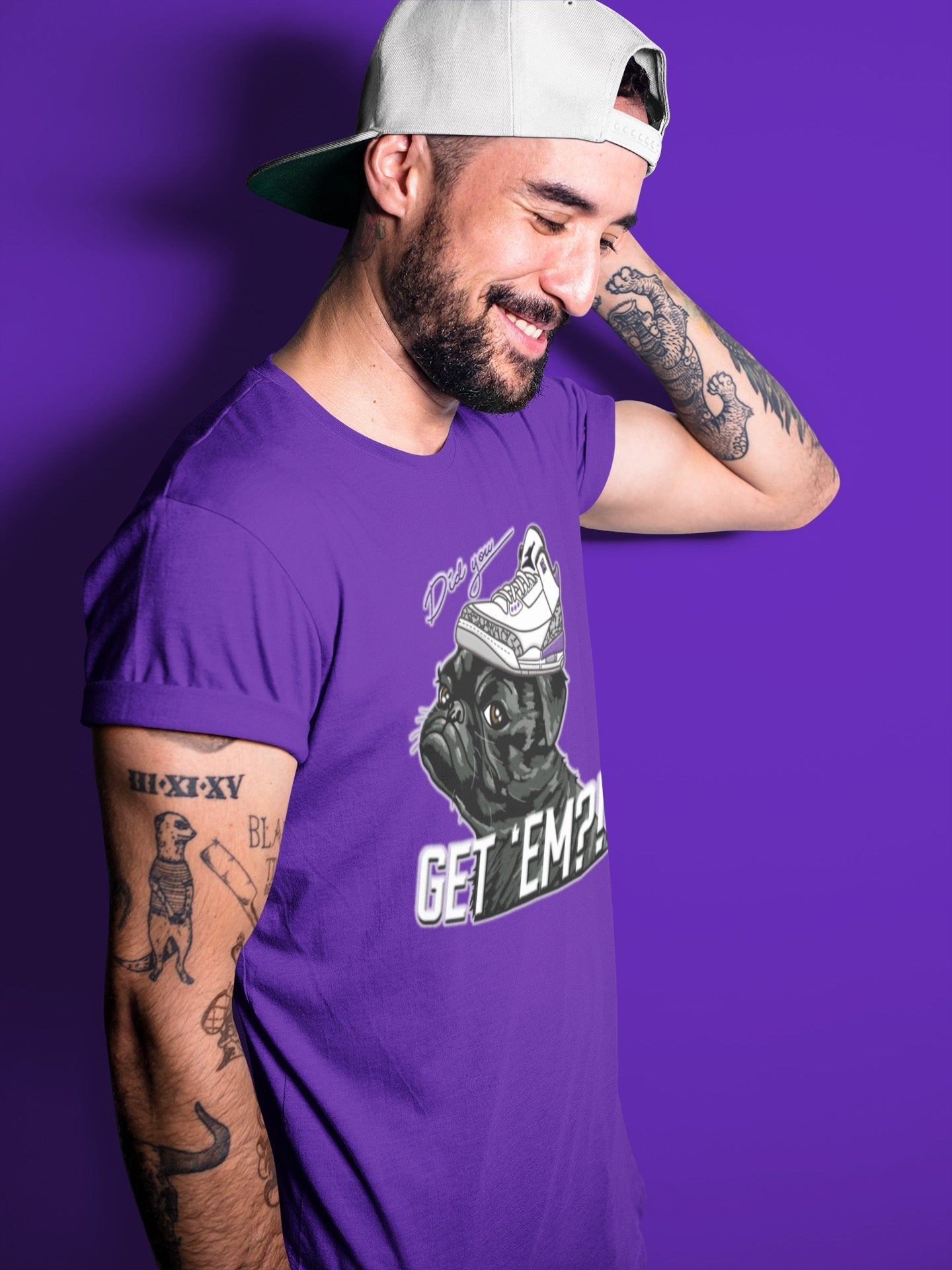 Jordan 3 Dark Iris Sneaker Match Tees Pug Get Em Sneaker Tees Jordan 3 Dark Iris Sneaker Release Tees Unisex Shirts