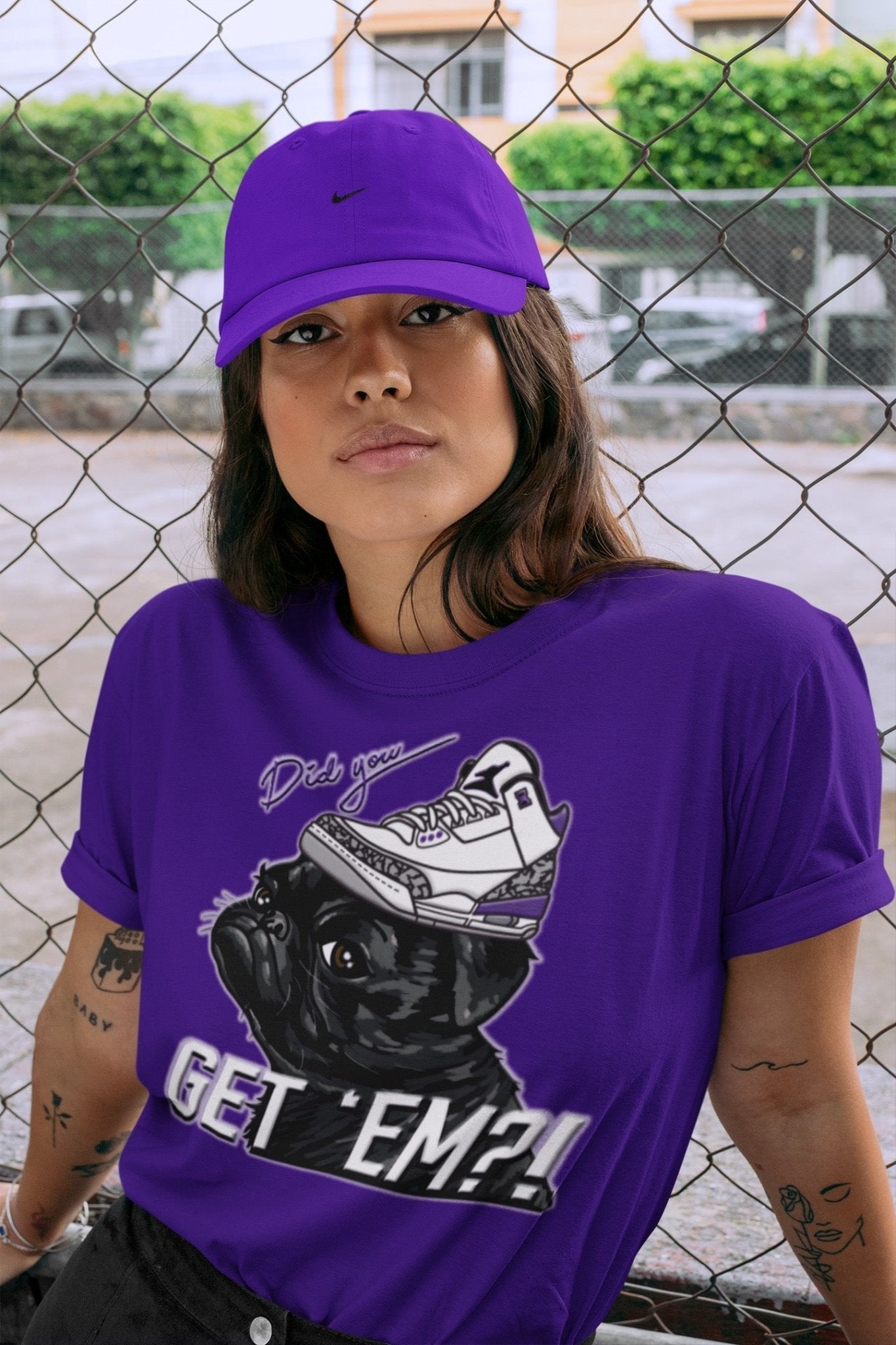 Jordan 3 Dark Iris Sneaker Match Tees Pug Get Em Sneaker Tees Jordan 3 Dark Iris Sneaker Release Tees Unisex Shirts