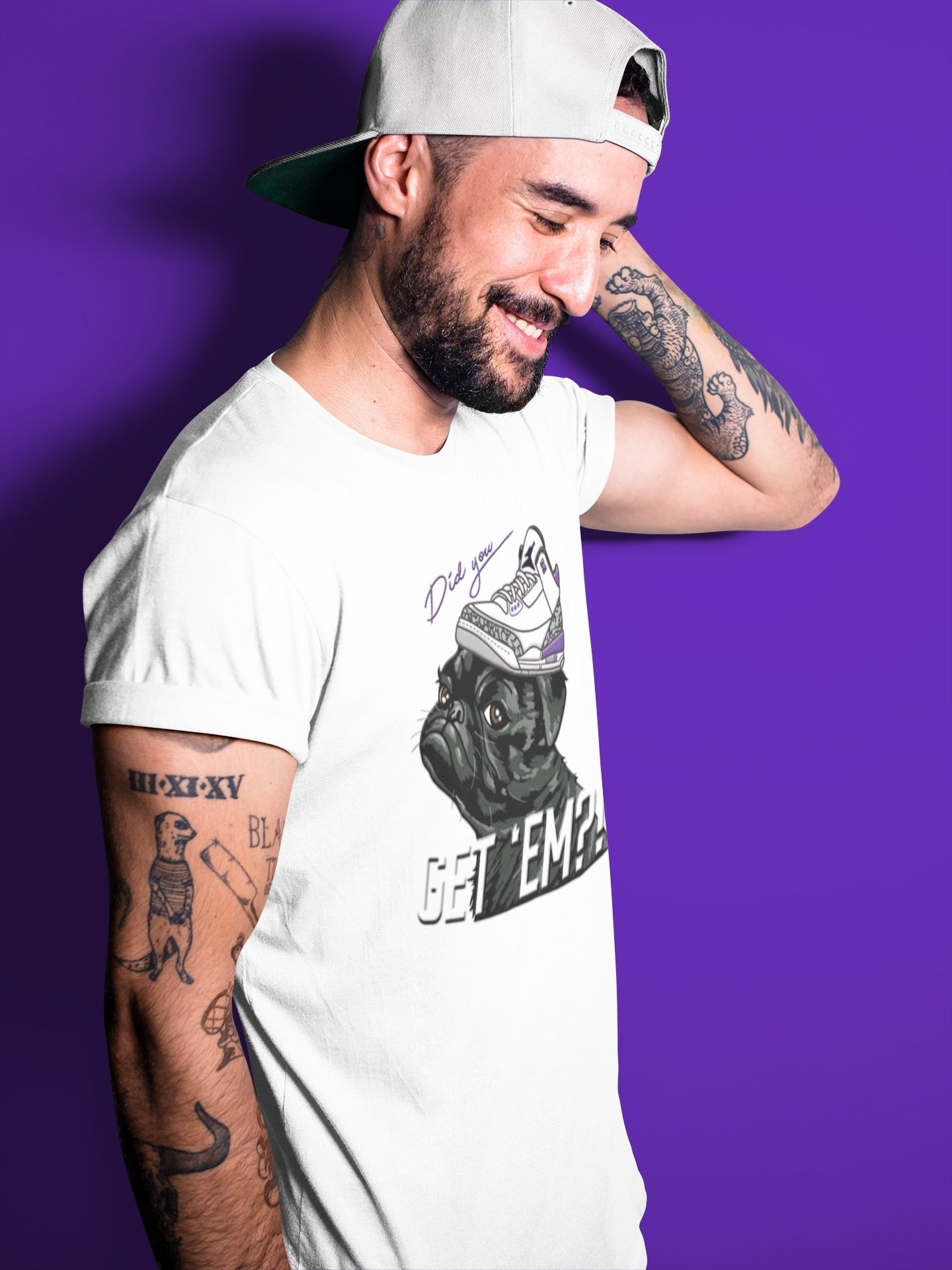 Jordan 3 Dark Iris Sneaker Match Tees Pug Get Em Sneaker Tees Jordan 3 Dark Iris Sneaker Release Tees Unisex Shirts