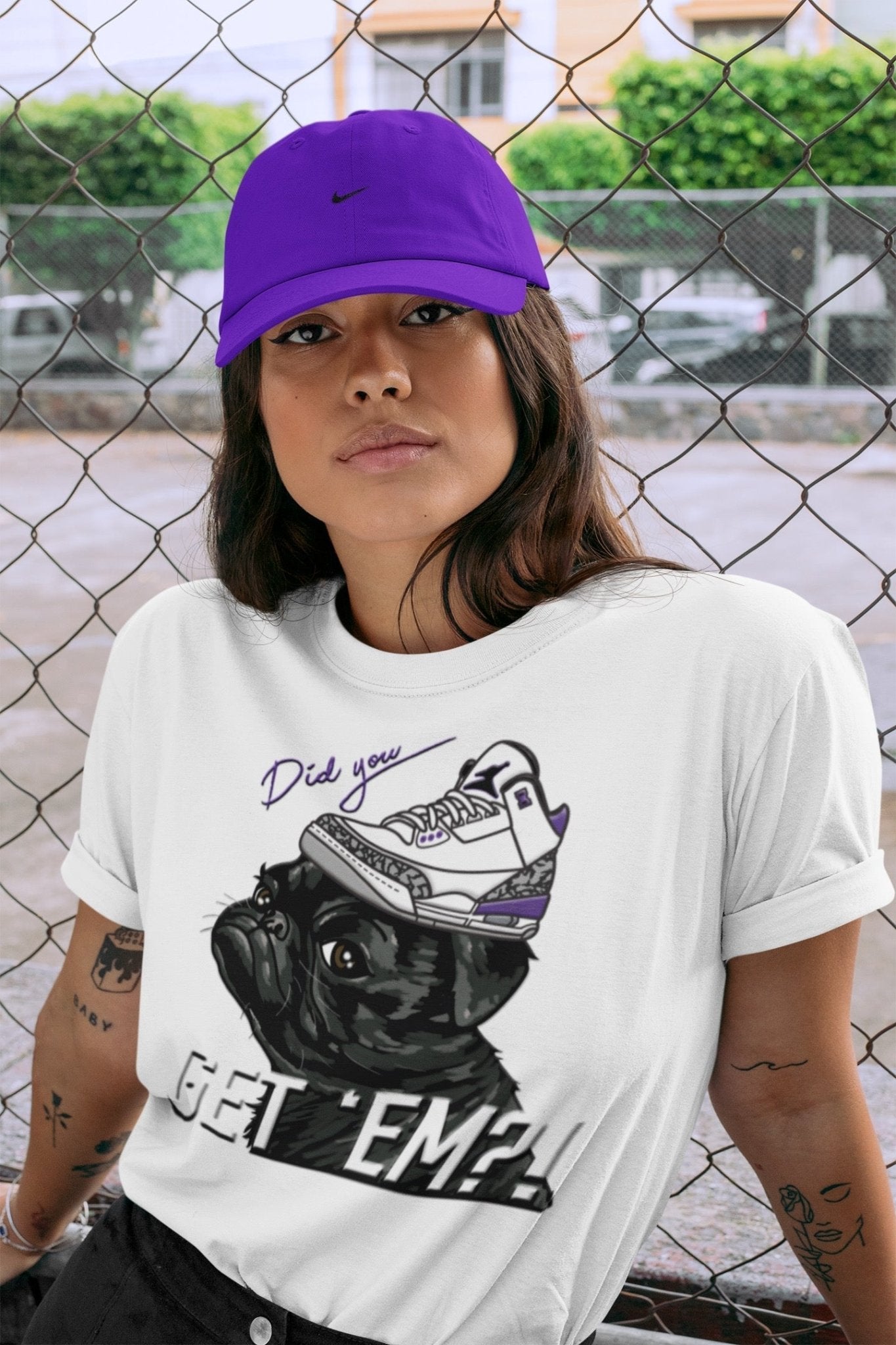 Jordan 3 Dark Iris Sneaker Match Tees Pug Get Em Sneaker Tees Jordan 3 Dark Iris Sneaker Release Tees Unisex Shirts