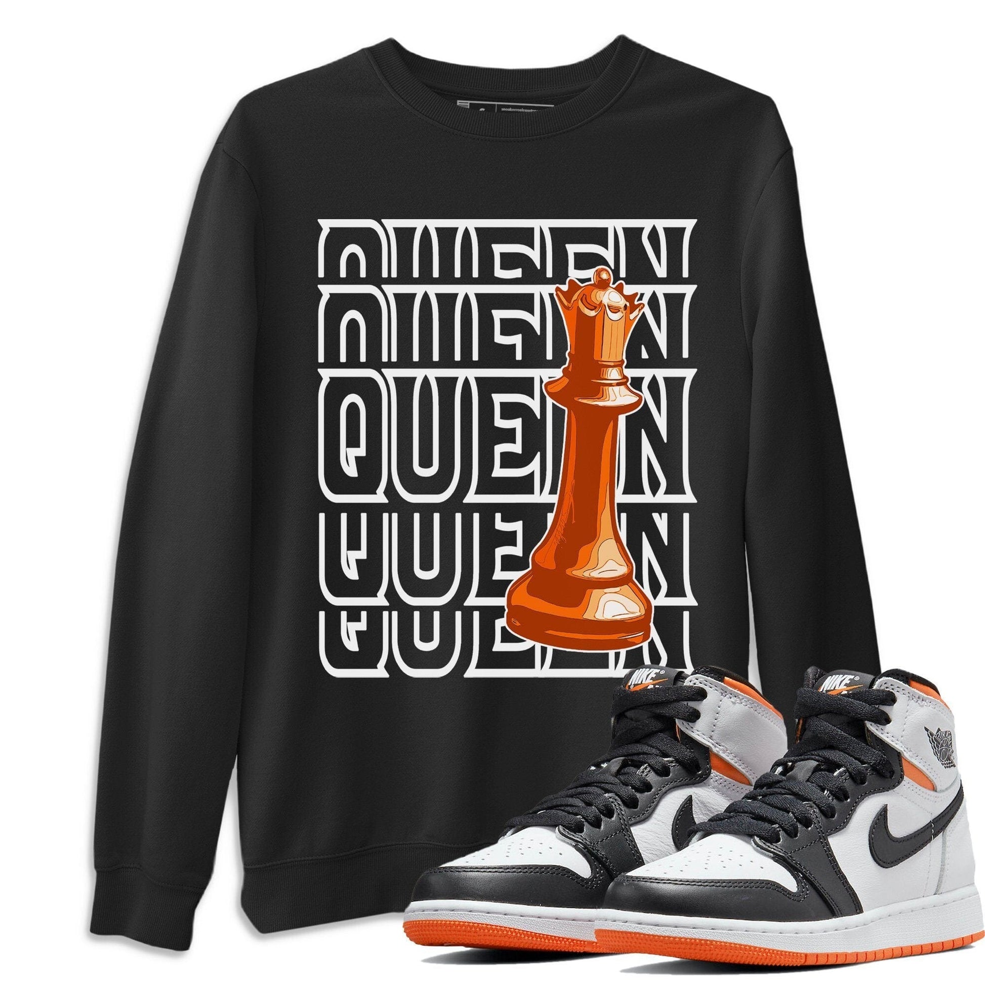 Jordan 1 Electro Orange Sneaker Match Tees Queen Sneaker Tees Jordan 1 Electro Orange Sneaker Release Tees Unisex Shirts