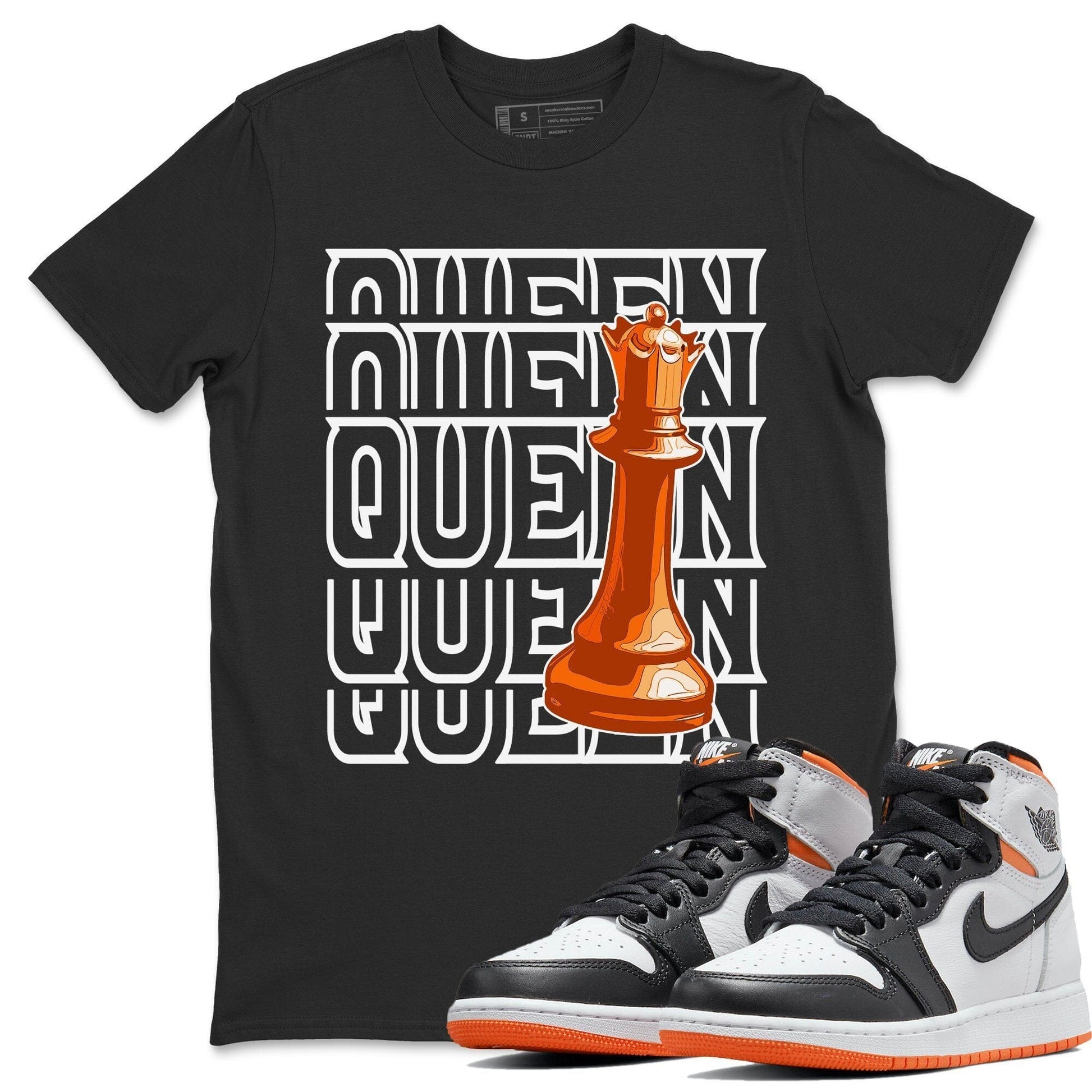 Jordan 1 Electro Orange Sneaker Match Tees Queen Sneaker Tees Jordan 1 Electro Orange Sneaker Release Tees Unisex Shirts