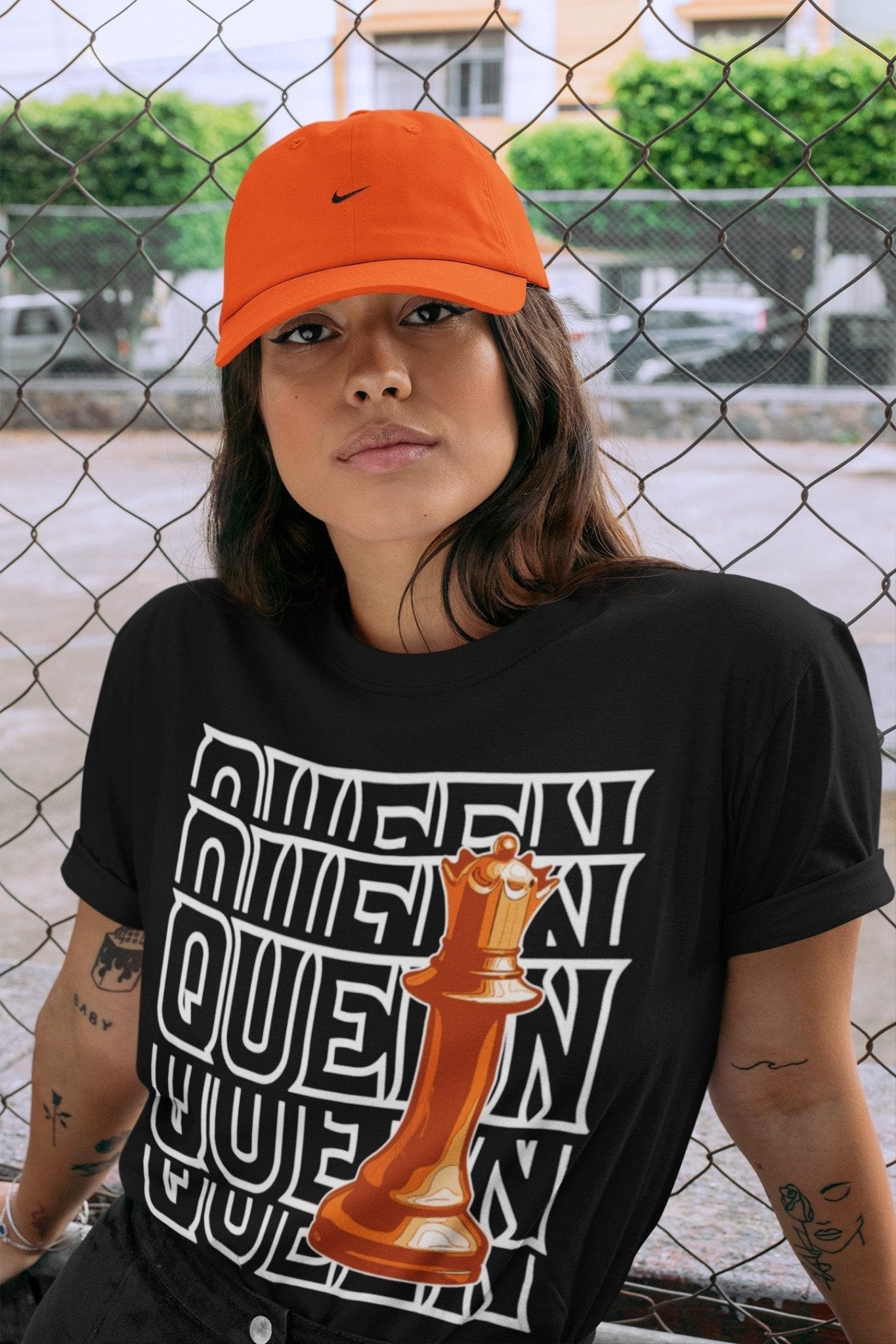 Jordan 1 Electro Orange Sneaker Match Tees Queen Sneaker Tees Jordan 1 Electro Orange Sneaker Release Tees Unisex Shirts