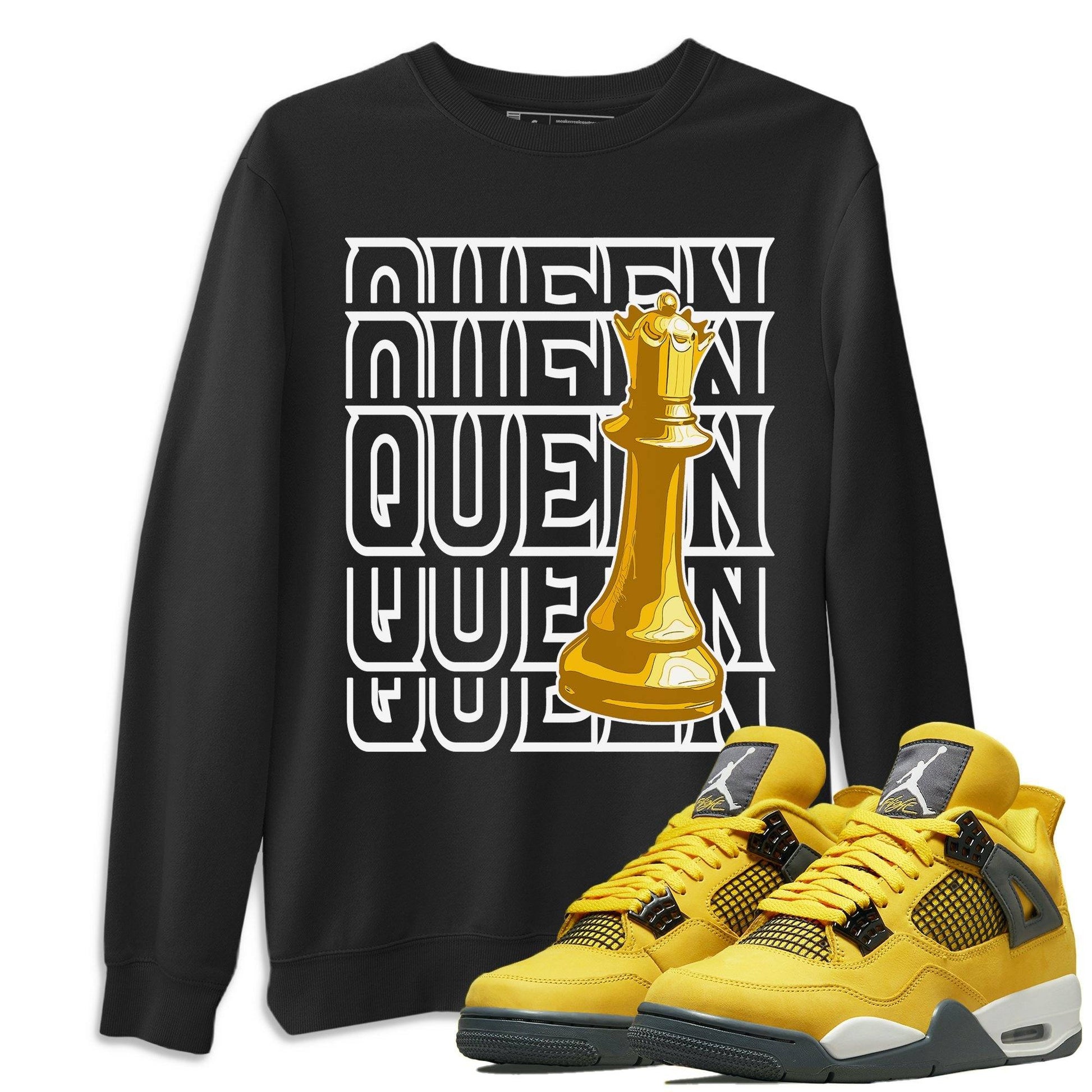 Jordan 4 Lightning Sneaker Match Tees Queen Sneaker Tees Jordan 4 Lightning Sneaker Release Tees Unisex Shirts