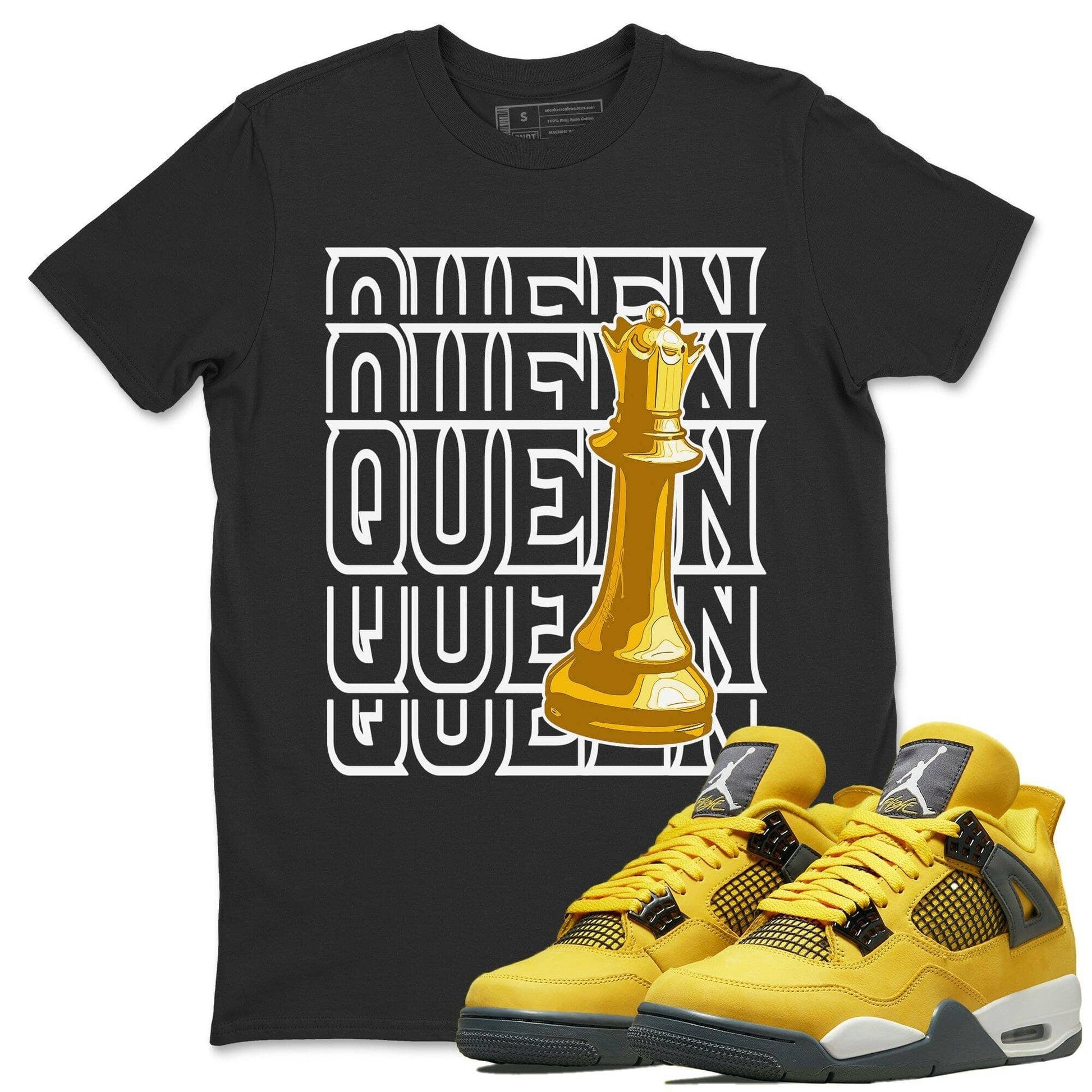 Jordan 4 Lightning Sneaker Match Tees Queen Sneaker Tees Jordan 4 Lightning Sneaker Release Tees Unisex Shirts