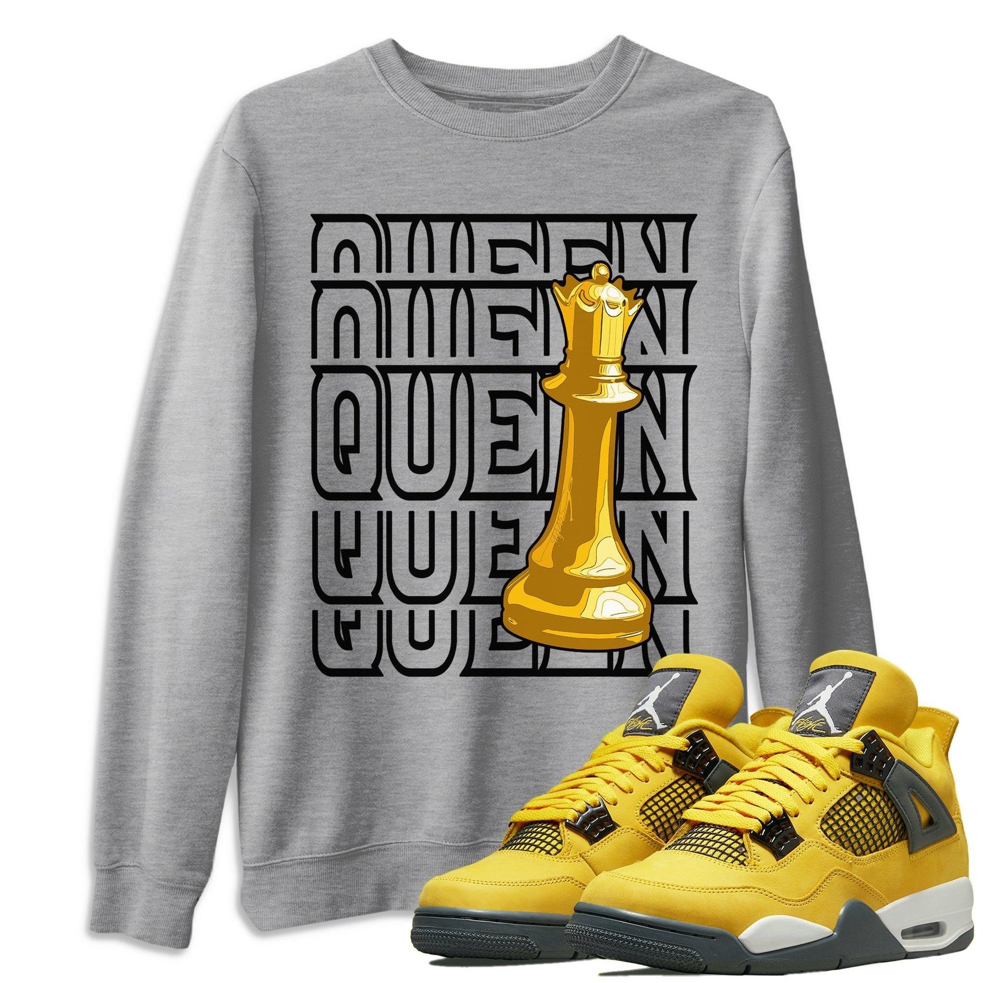 Jordan 4 Lightning Sneaker Match Tees Queen Sneaker Tees Jordan 4 Lightning Sneaker Release Tees Unisex Shirts
