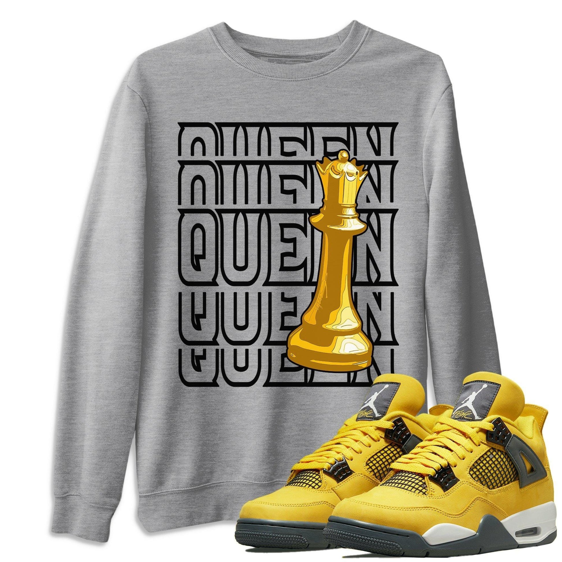 Jordan 4 Lightning Sneaker Match Tees Queen Sneaker Tees Jordan 4 Lightning Sneaker Release Tees Unisex Shirts