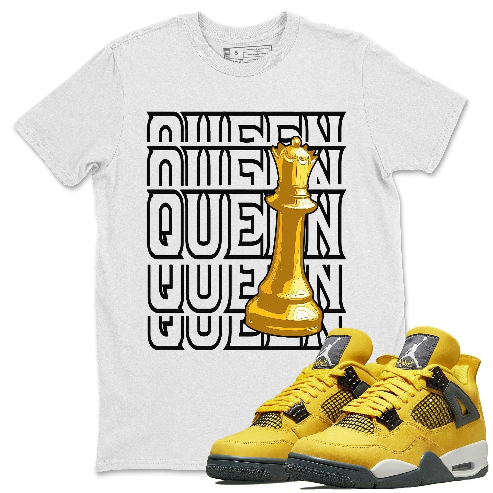 Jordan 4 Lightning Sneaker Match Tees Queen Sneaker Tees Jordan 4 Lightning Sneaker Release Tees Unisex Shirts