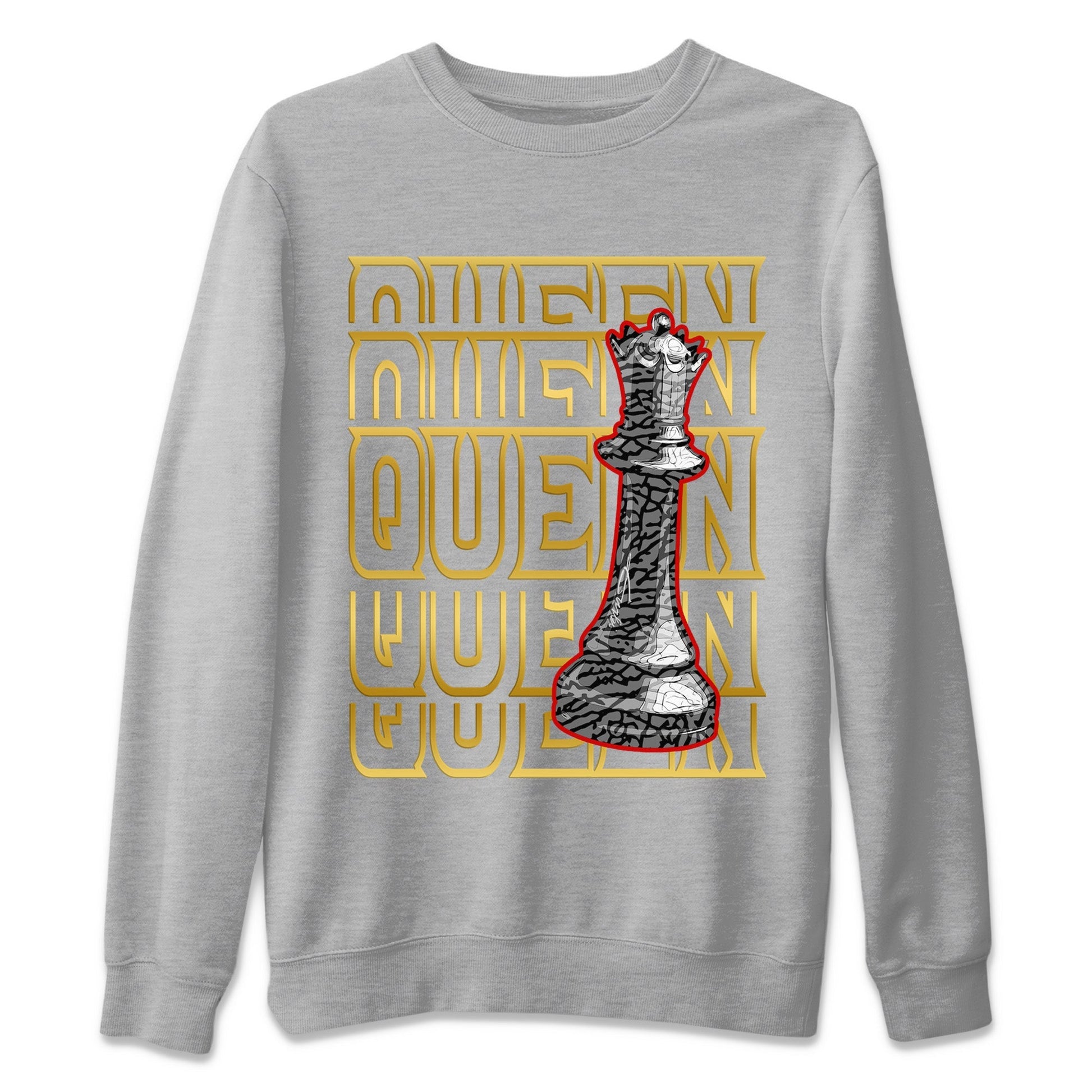 Jordan 3 Black Gold Sneaker Match Tees Queen Sneaker Tees Jordan 3 Black Gold Sneaker Release Tees Unisex Shirts