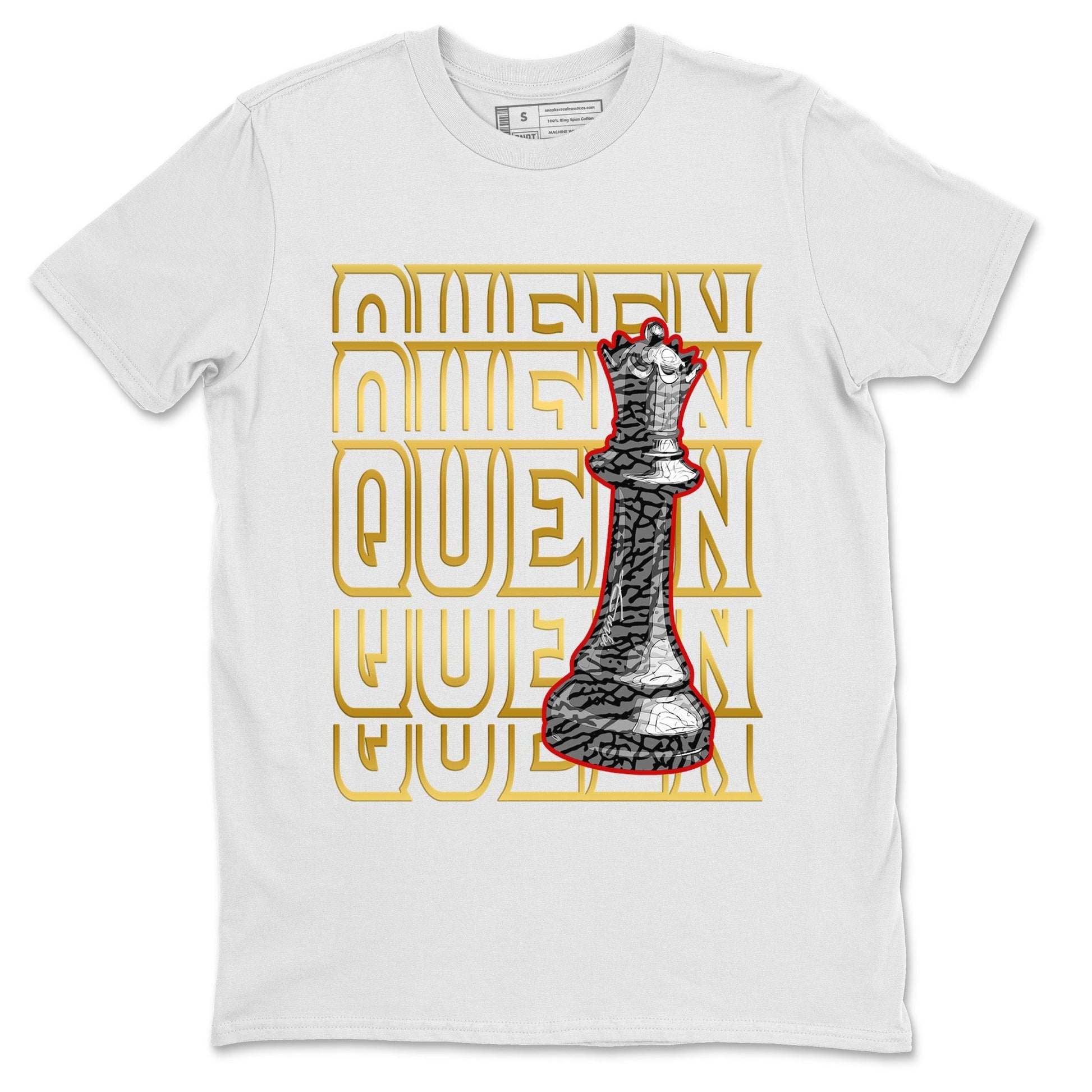Jordan 3 Black Gold Sneaker Match Tees Queen Sneaker Tees Jordan 3 Black Gold Sneaker Release Tees Unisex Shirts