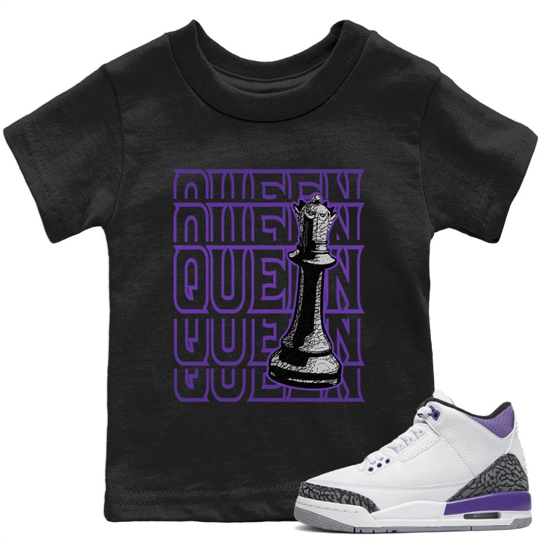 Jordan 3 Dark Iris Sneaker Match Tees Queen Sneaker Tees Jordan 3 Dark Iris Sneaker Release Tees Kids Shirts