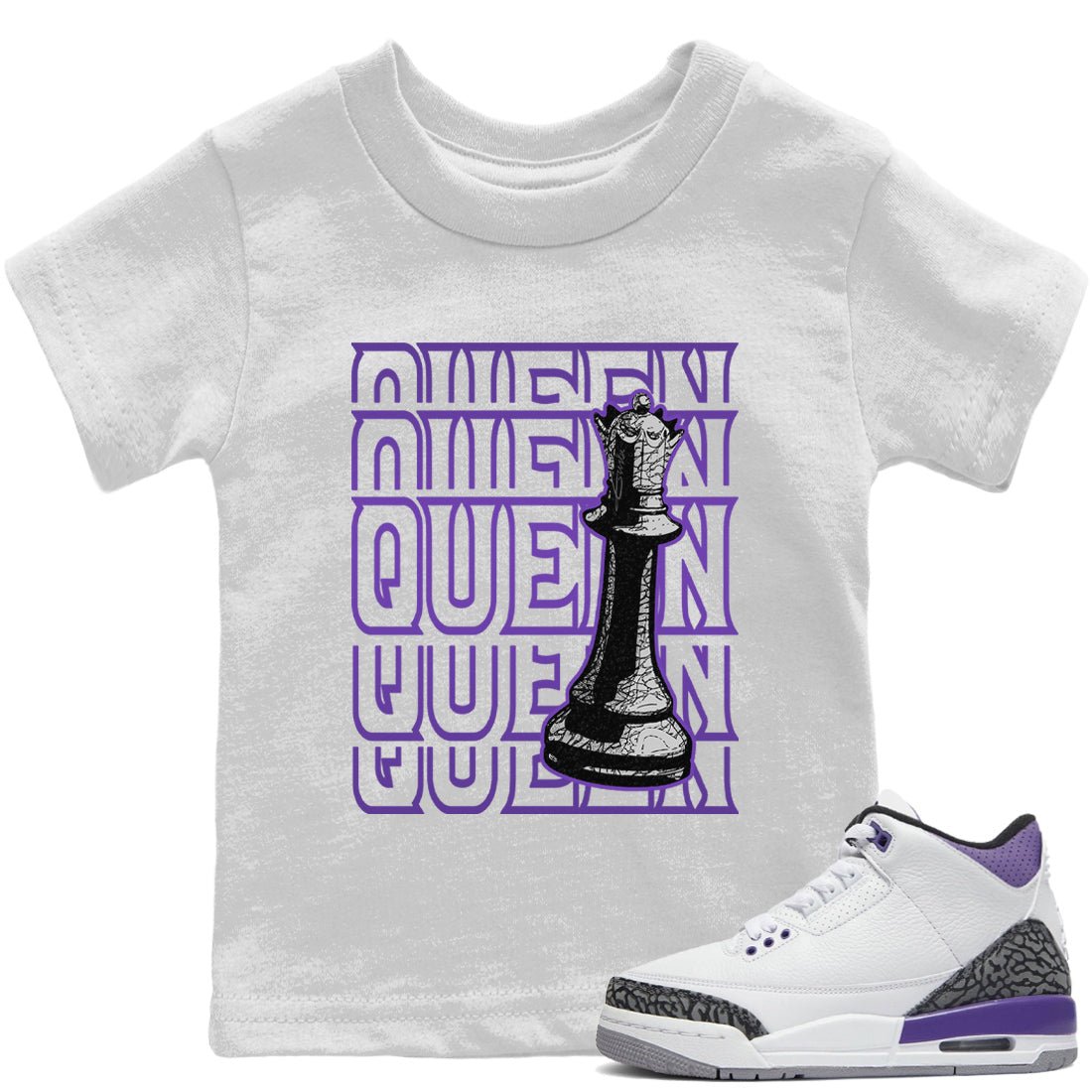 Jordan 3 Dark Iris Sneaker Match Tees Queen Sneaker Tees Jordan 3 Dark Iris Sneaker Release Tees Kids Shirts