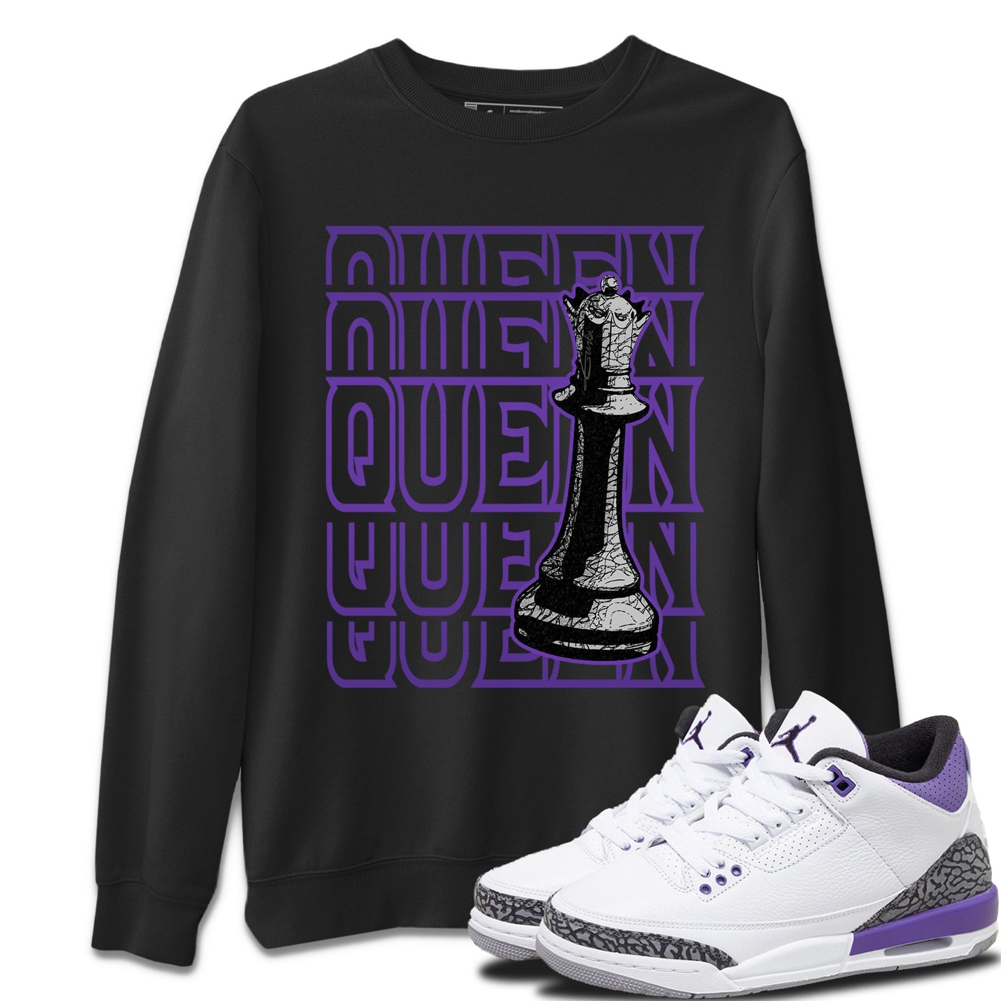 Jordan 3 Dark Iris Sneaker Match Tees Queen Sneaker Tees Jordan 3 Dark Iris Sneaker Release Tees Unisex Shirts