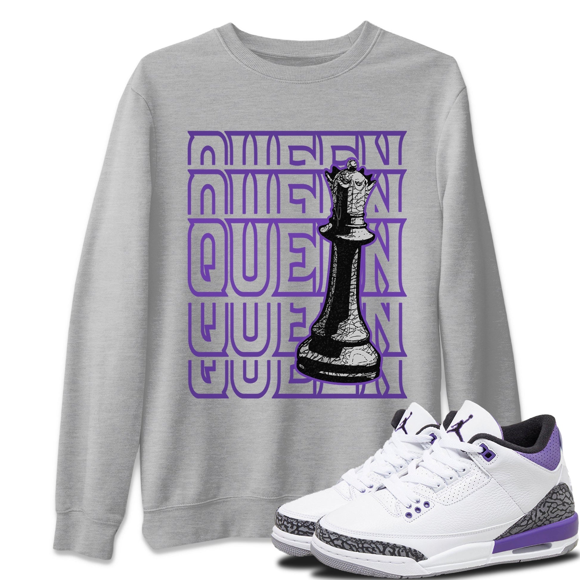 Jordan 3 Dark Iris Sneaker Match Tees Queen Sneaker Tees Jordan 3 Dark Iris Sneaker Release Tees Unisex Shirts