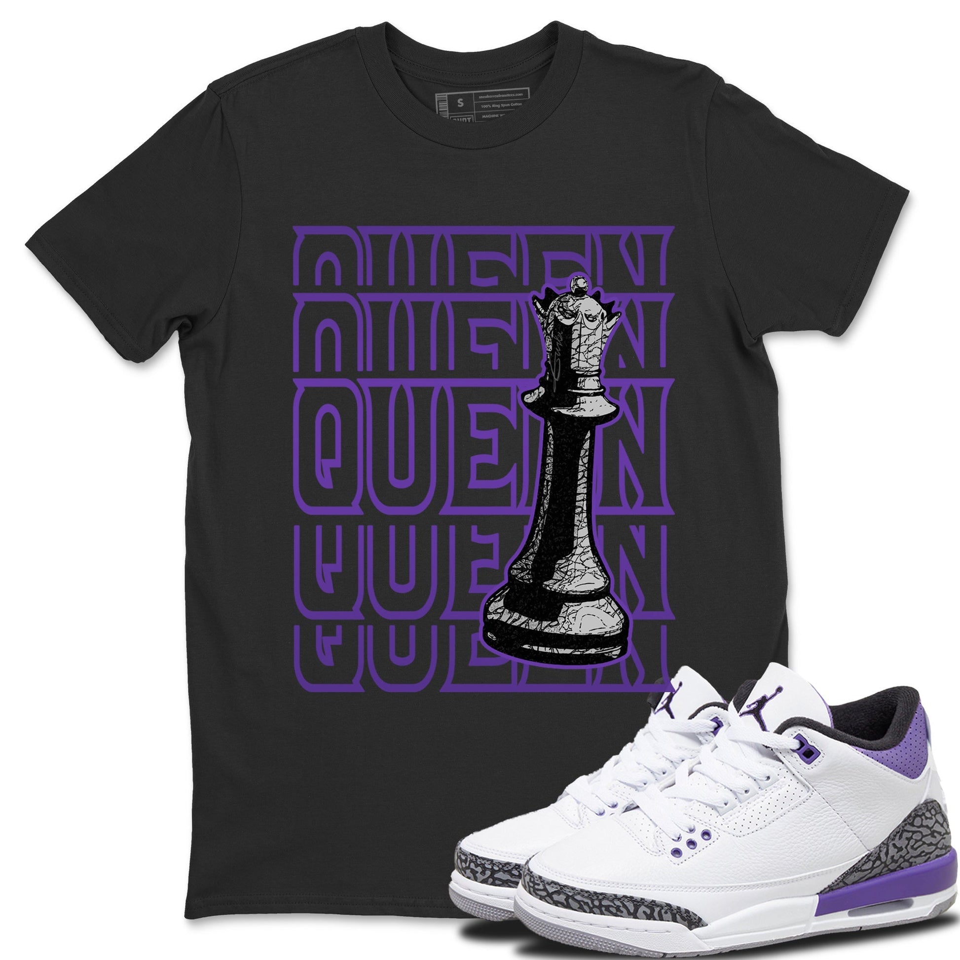 Jordan 3 Dark Iris Sneaker Match Tees Queen Sneaker Tees Jordan 3 Dark Iris Sneaker Release Tees Unisex Shirts