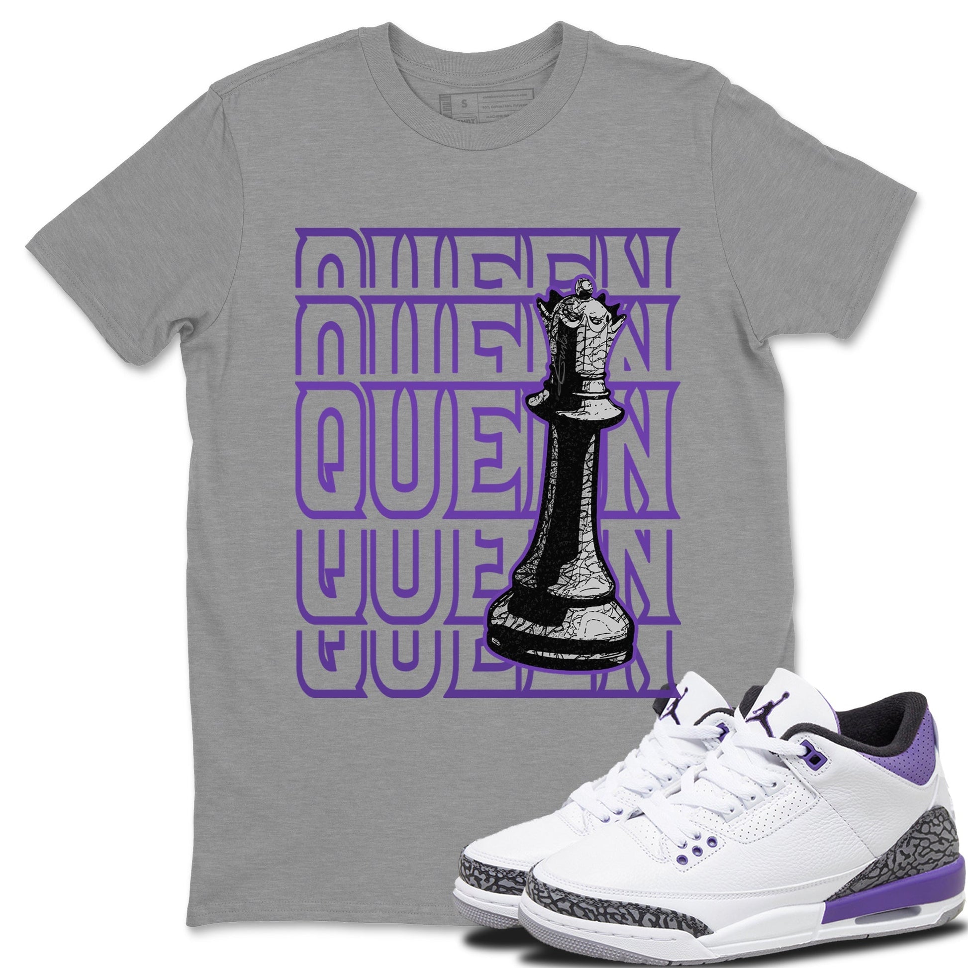 Jordan 3 Dark Iris Sneaker Match Tees Queen Sneaker Tees Jordan 3 Dark Iris Sneaker Release Tees Unisex Shirts