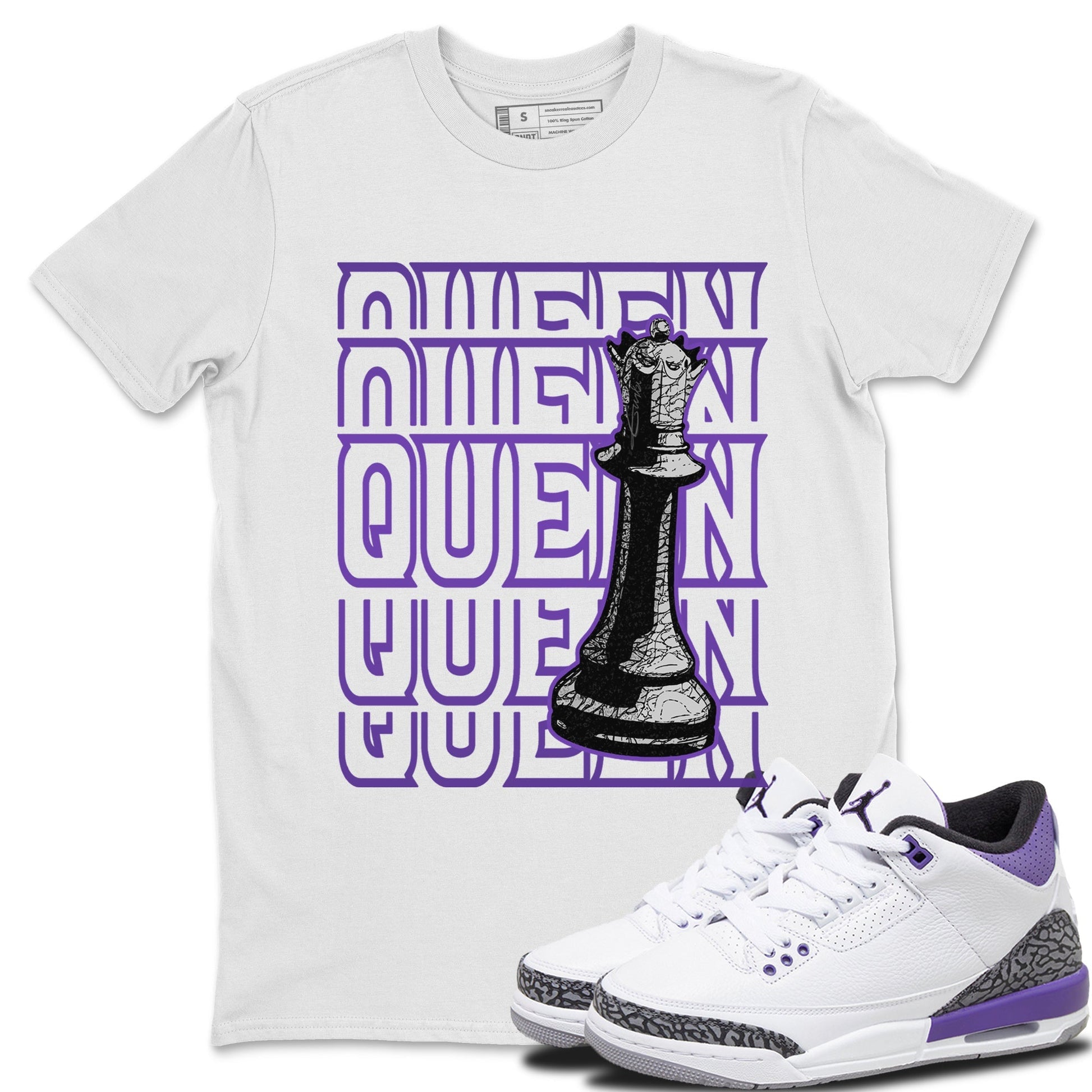 Jordan 3 Dark Iris Sneaker Match Tees Queen Sneaker Tees Jordan 3 Dark Iris Sneaker Release Tees Unisex Shirts