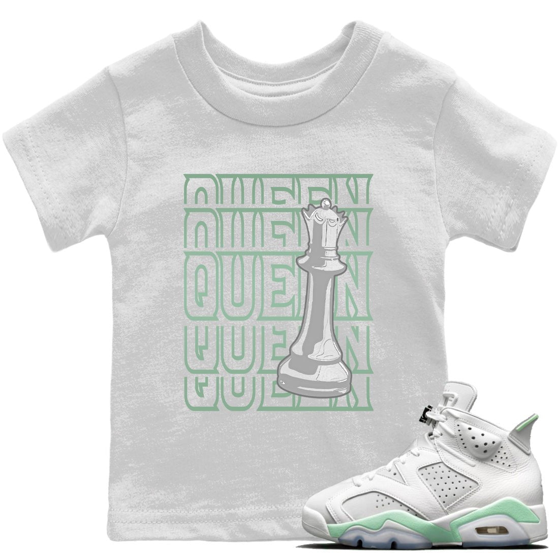 Jordan 6 Mint Foam Sneaker Match Tees Queen Sneaker Tees Jordan 6 Mint Foam Sneaker Release Tees Kids Shirts