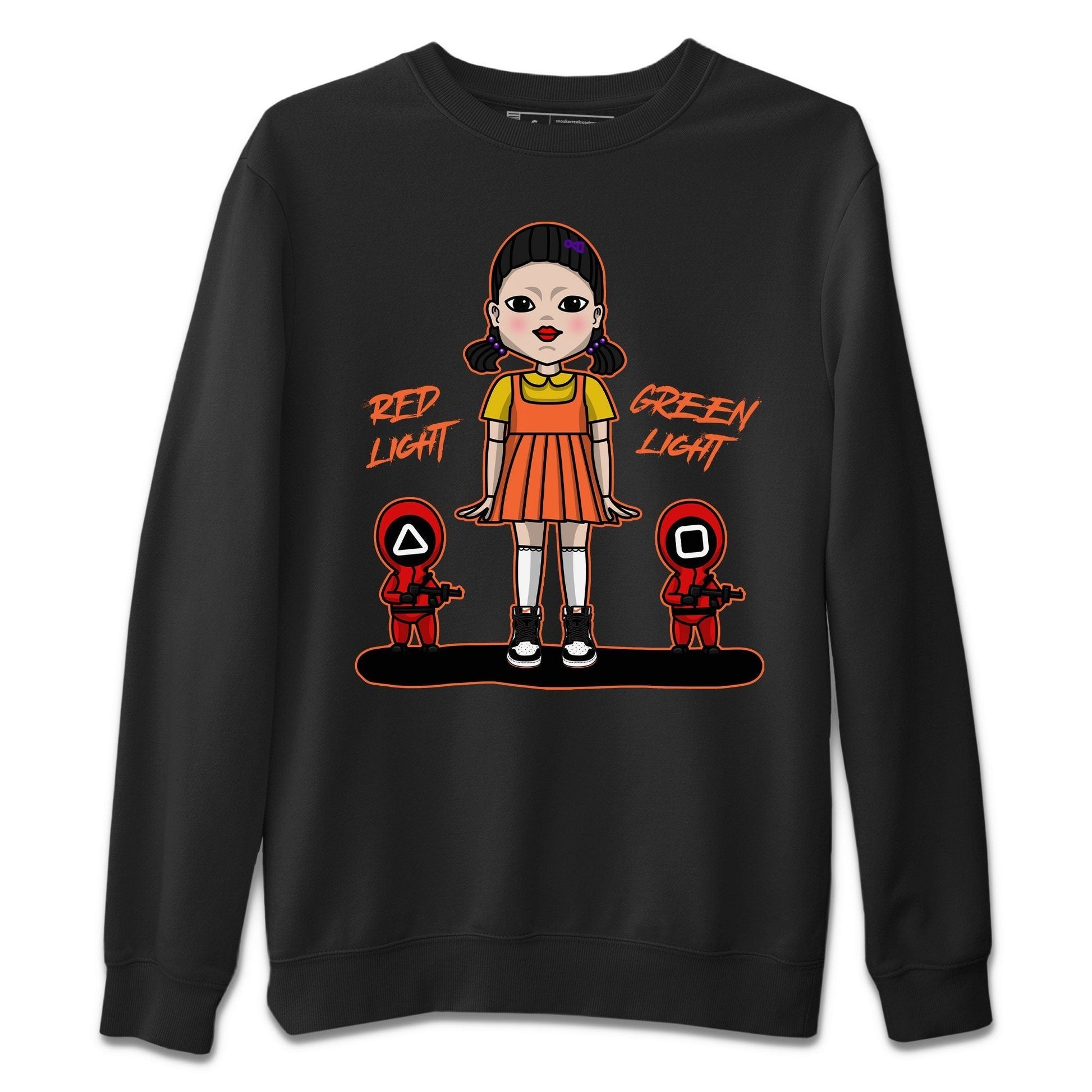 Jordan 1 Electro Orange unique Halloween sneaker tee Red Light Green Light Sneaker Tees Jordan 1 Electro Orange Sneaker Release Tees Unisex Shirts