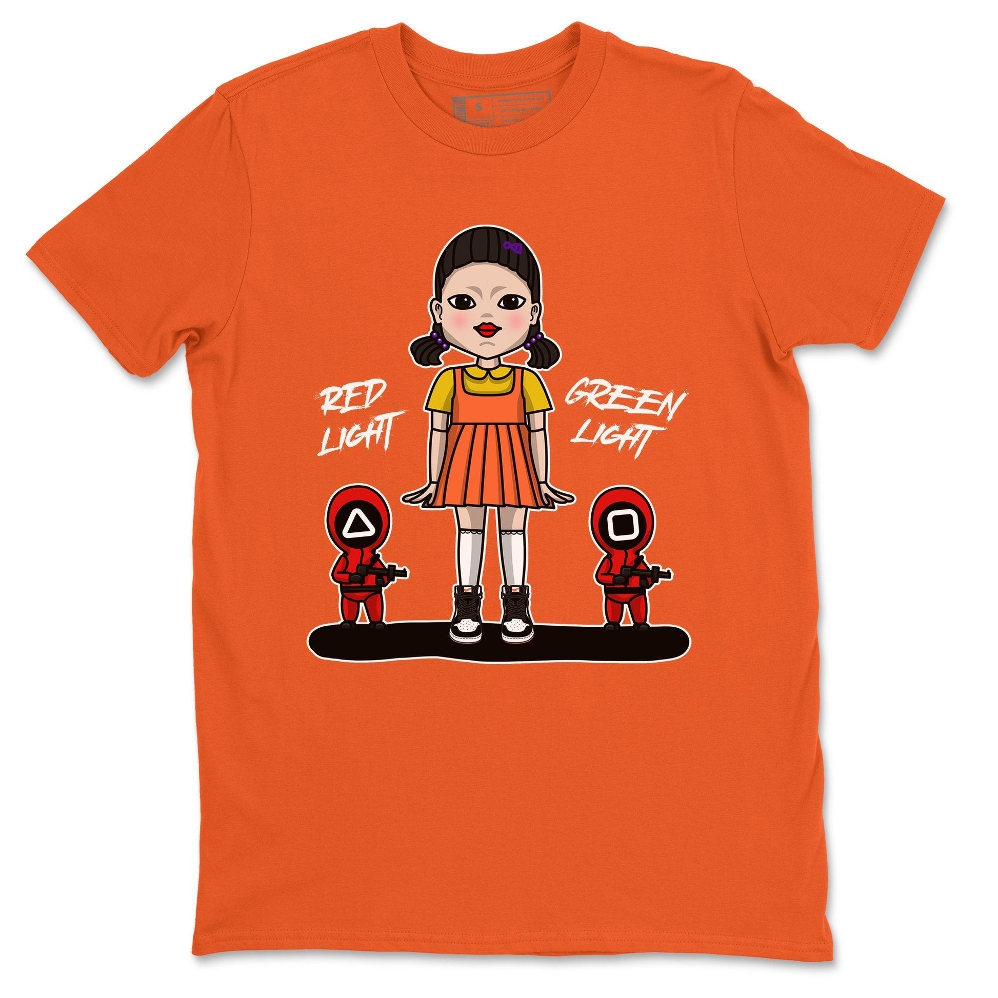 Jordan 1 Electro Orange unique Halloween sneaker tee Red Light Green Light Sneaker Tees Jordan 1 Electro Orange Sneaker Release Tees Unisex Shirts