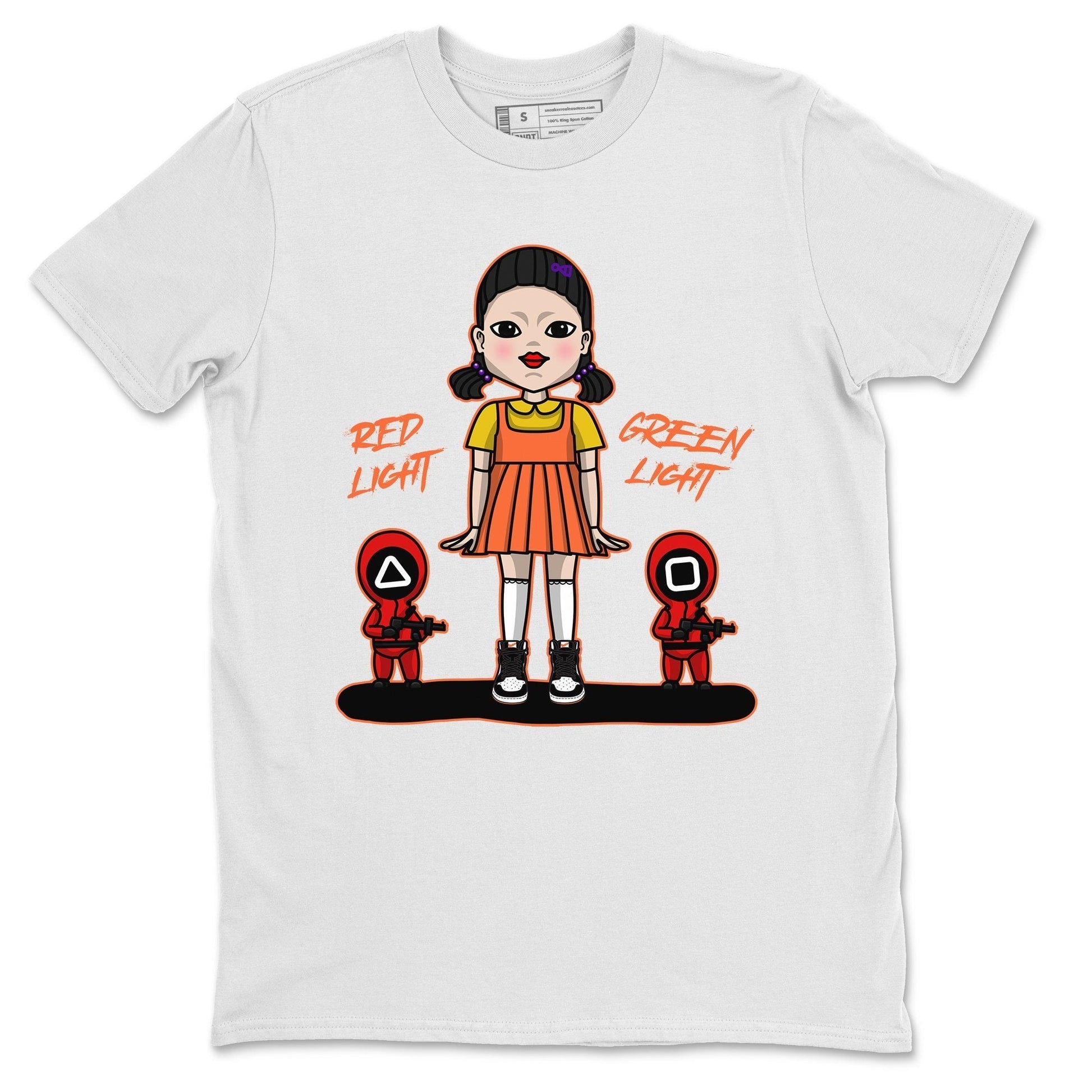 Jordan 1 Electro Orange unique Halloween sneaker tee Red Light Green Light Sneaker Tees Jordan 1 Electro Orange Sneaker Release Tees Unisex Shirts