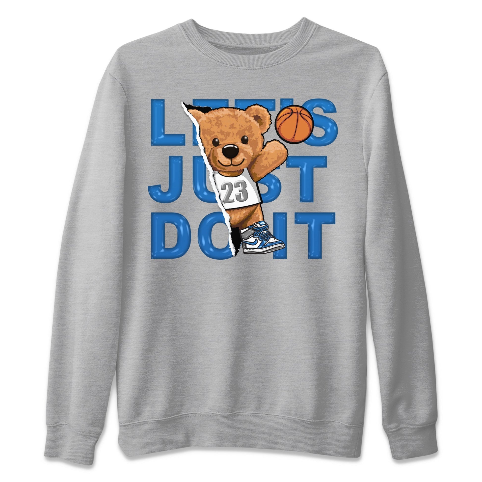 Jordan 1 True Blue Sneaker Match Tees Rip Out Bear Sneaker Tees Jordan 1 True Blue Sneaker Release Tees Unisex Shirts