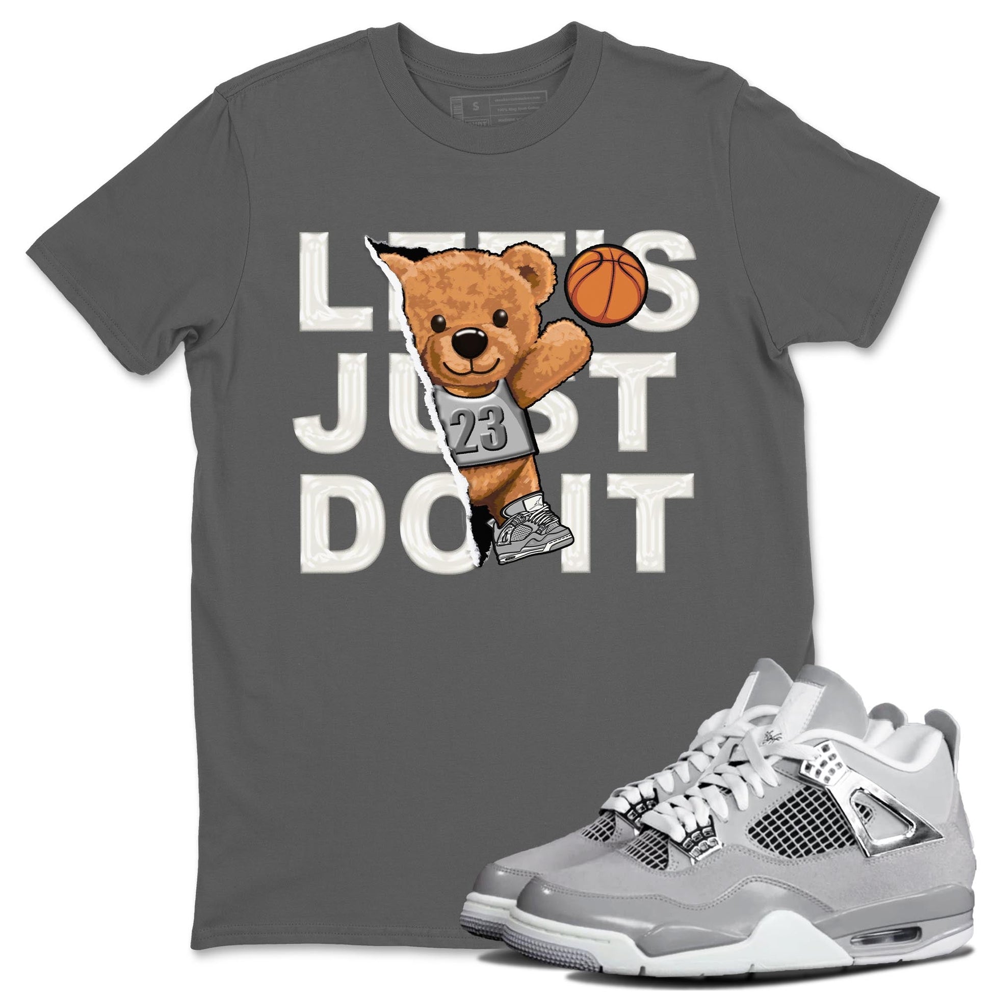 AJ4 Frozen Moments shirt to match jordans Rip Out Bear sneaker tees Crew Neck AJ4 Frozen Moments SNRT Sneaker Release Tees Unisex Casual Shirts Cool Grey 1 T-Shirt