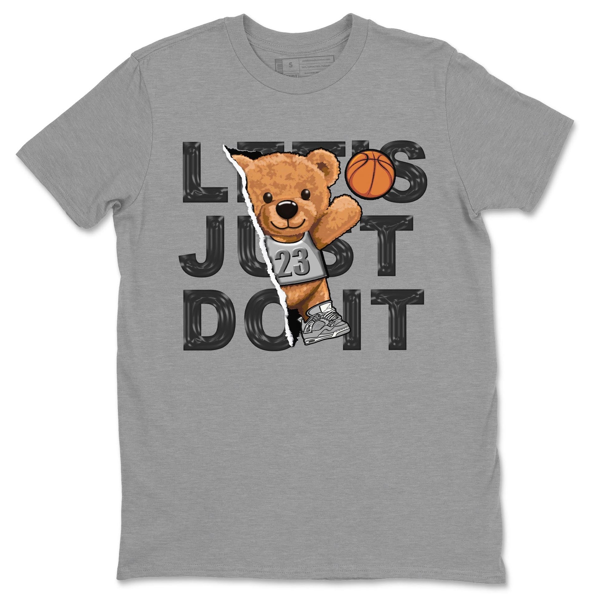 AJ4 Frozen Moments shirt to match jordans Rip Out Bear sneaker tees Crew Neck AJ4 Frozen Moments SNRT Sneaker Release Tees Unisex Casual Shirts Heather Grey 2 T-Shirt