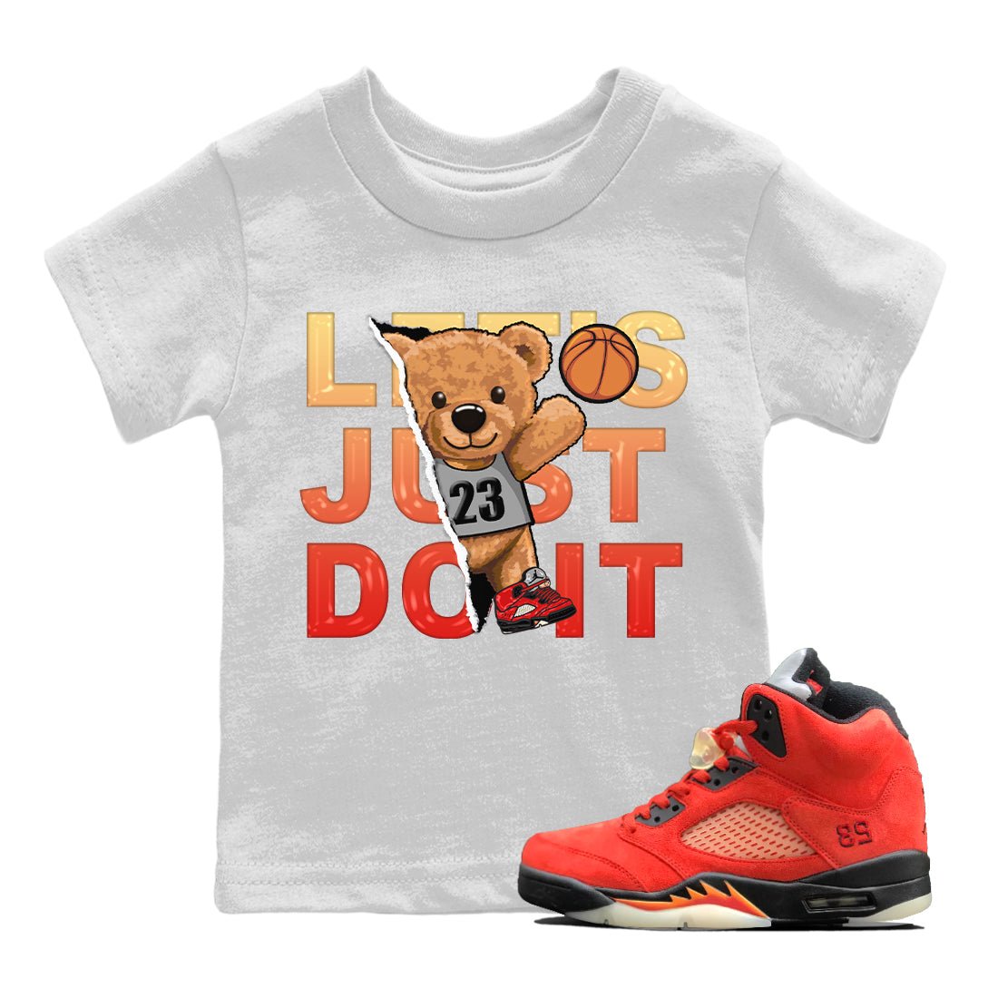 Jordan 5 Mars For Her Sneaker Match Tees Rip Out Bear Sneaker Tees Jordan 5 Mars For Her Sneaker Release Tees Kids Shirts